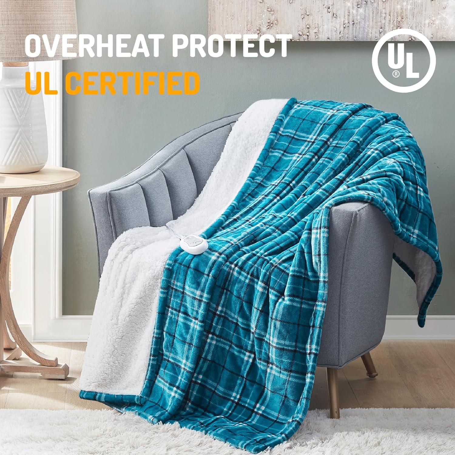 Manta Eléctrica Sherpa 127x163 cm Reversible para Mujeres