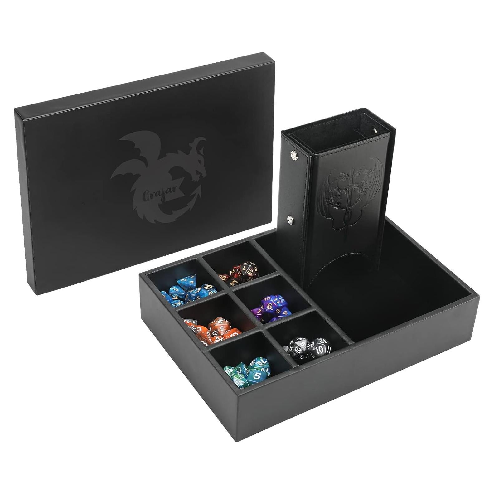 Bandeja de Dados Grajar 3 en 1 con Almacenamiento Negro