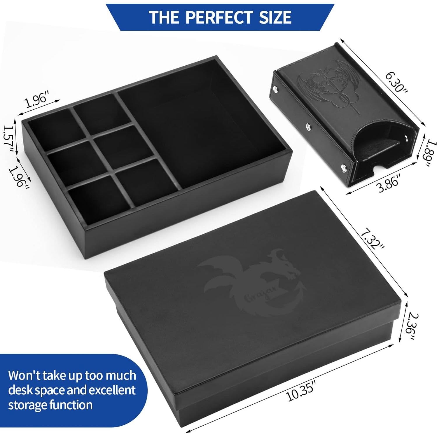 Bandeja de Dados Grajar 3 en 1 con Almacenamiento Negro