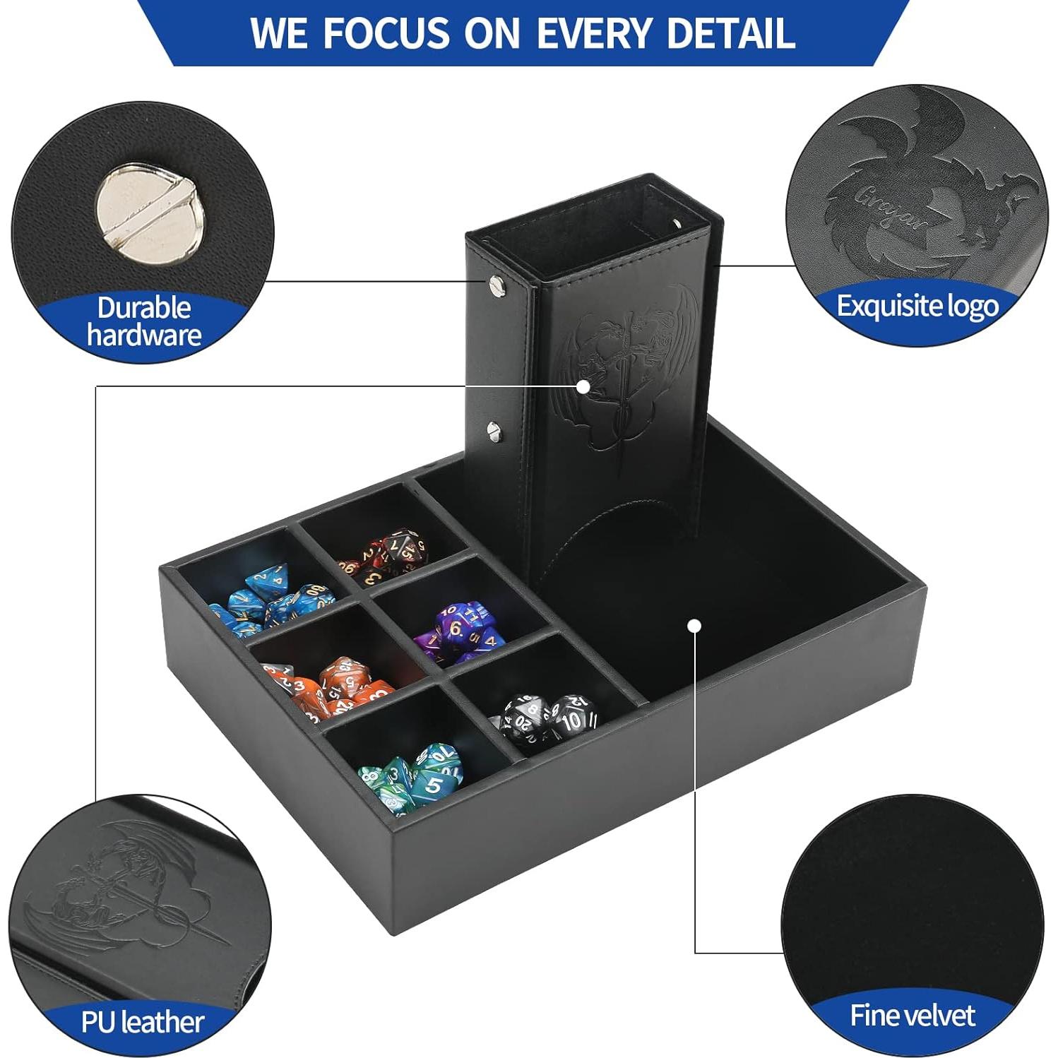 Bandeja de Dados Grajar 3 en 1 con Almacenamiento Negro