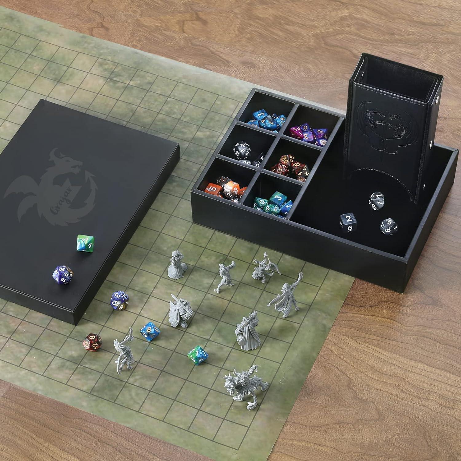 Bandeja de Dados Grajar 3 en 1 con Almacenamiento Negro