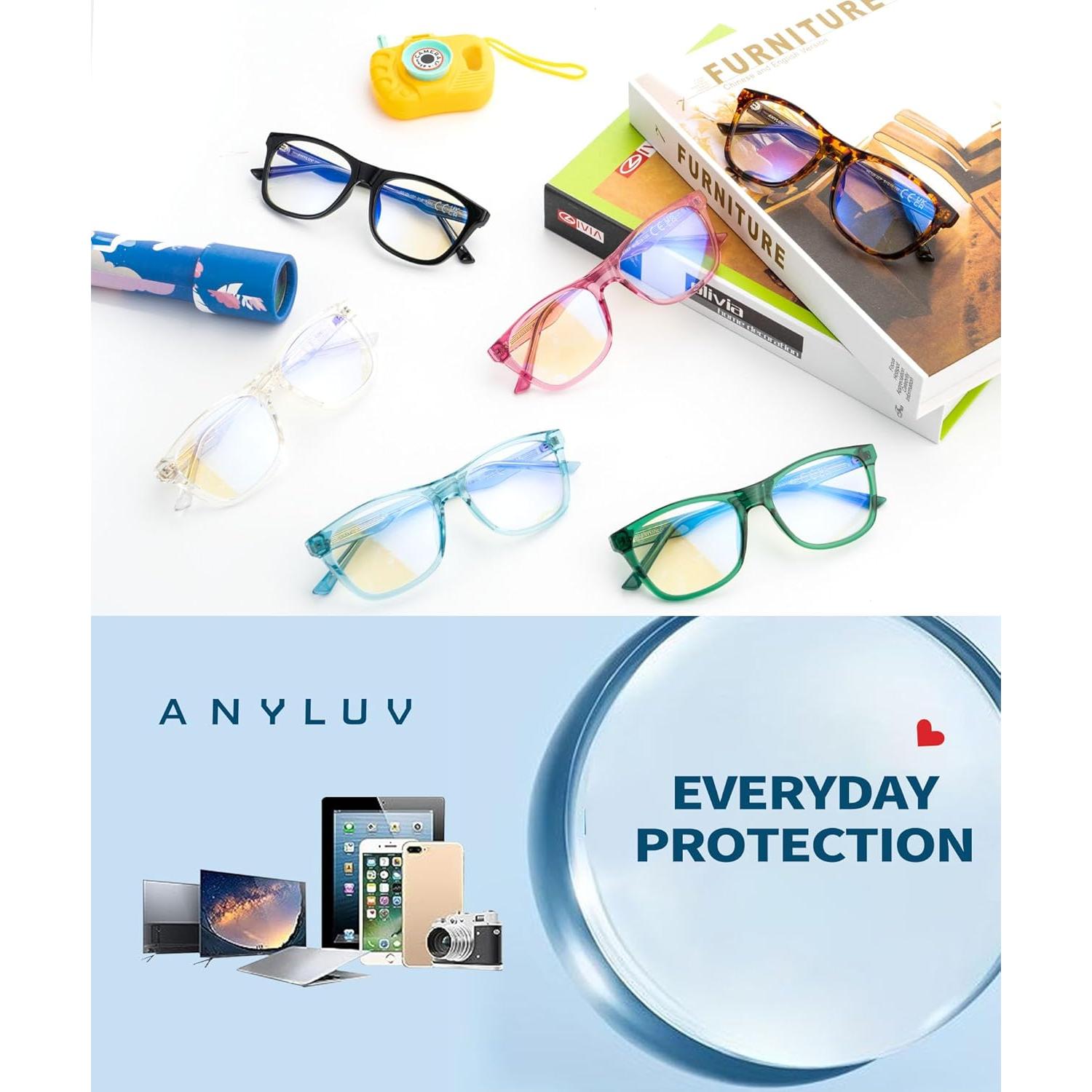 Gafas de Luz Azul ANYLUV para Niños - Protección Ocular Juvenil