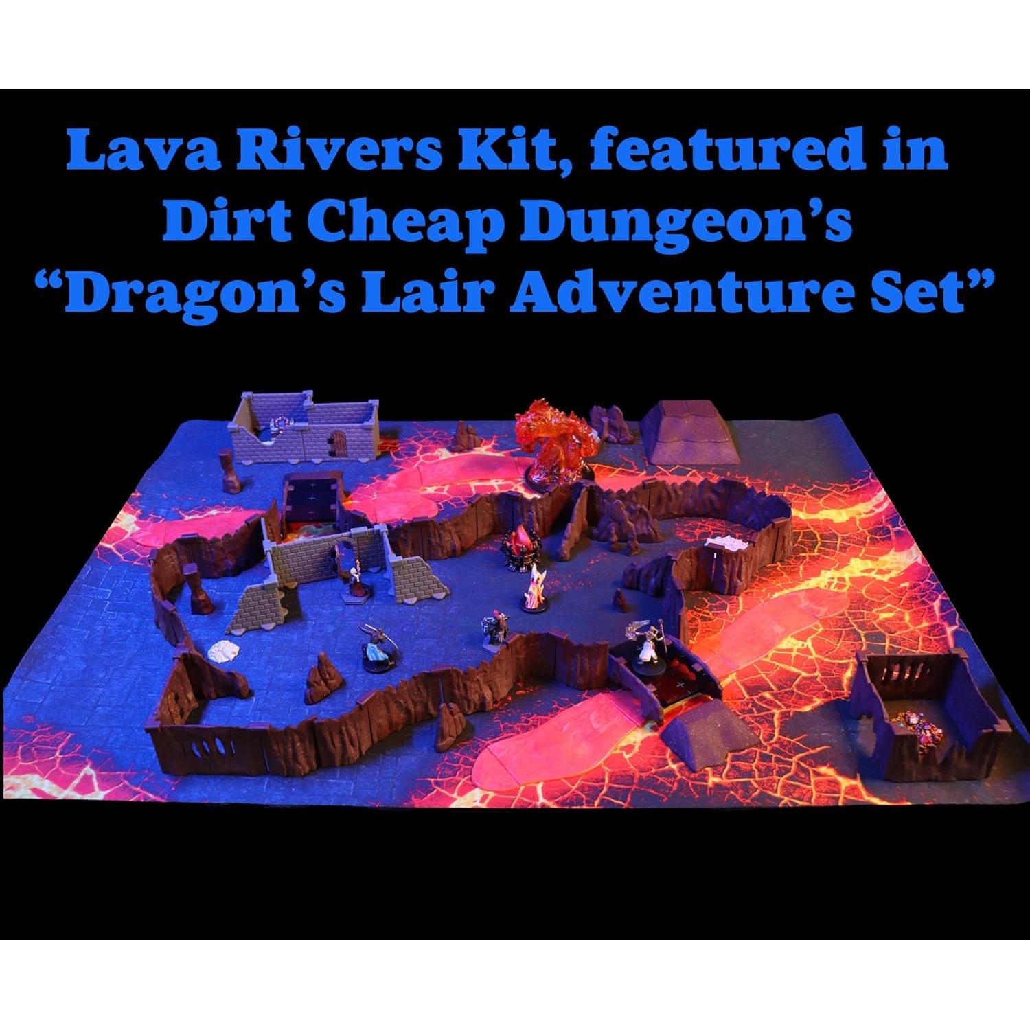 Kit Ríos de Lava DCD 40 Piezas 2,44 m para RPG