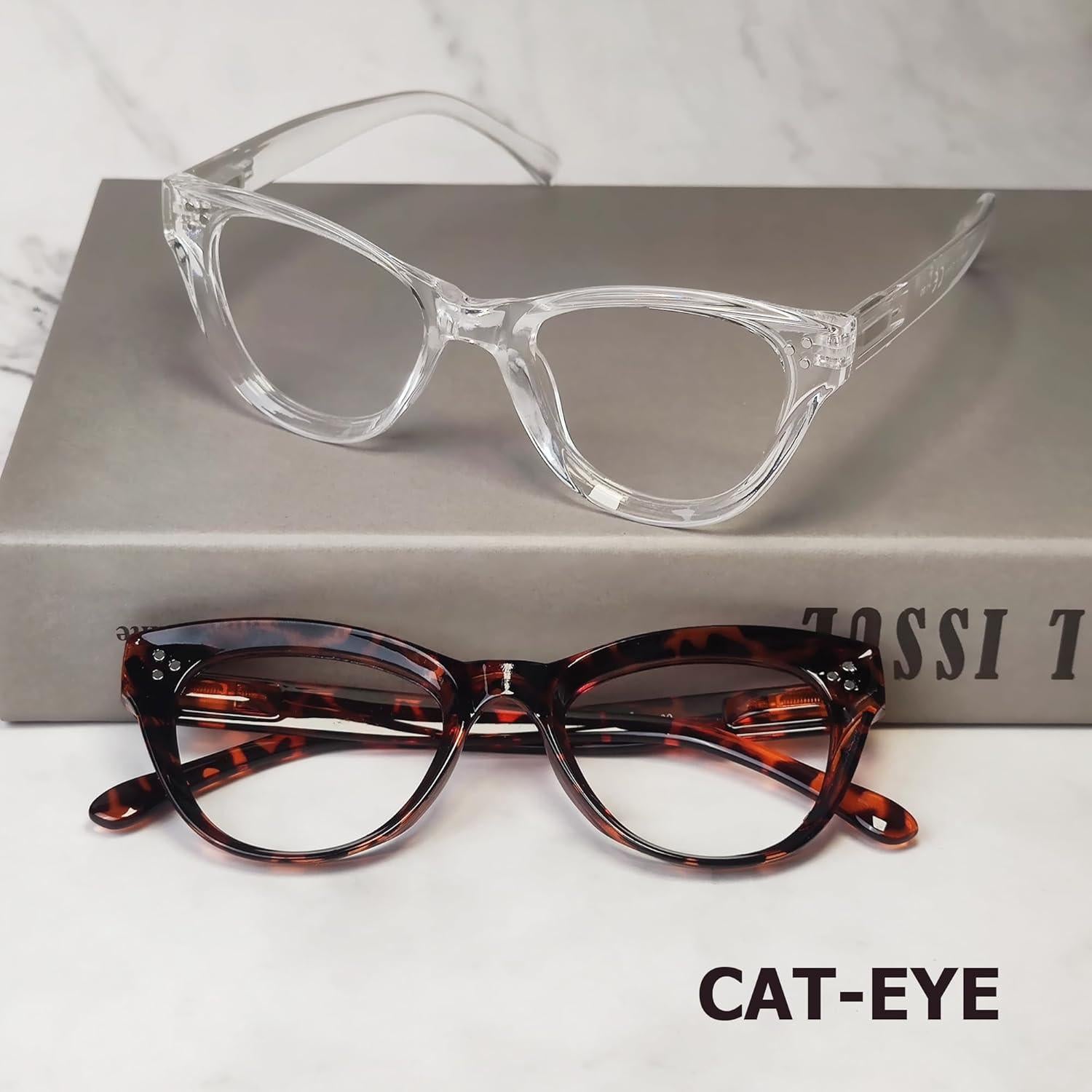 Gafas de Lectura Eyekepper Cateye Sobredimensionadas 4 Pack