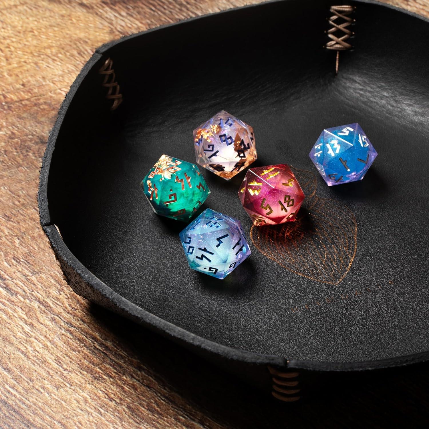 Juego de Dados de Núcleo Líquido HEIMDALLR Aurora - 7 Piezas LED
