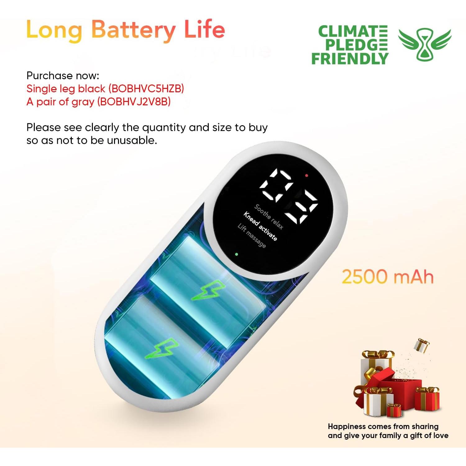 Masajeador de Piernas LINGTENG SM-512F con Calor y 3 Modos