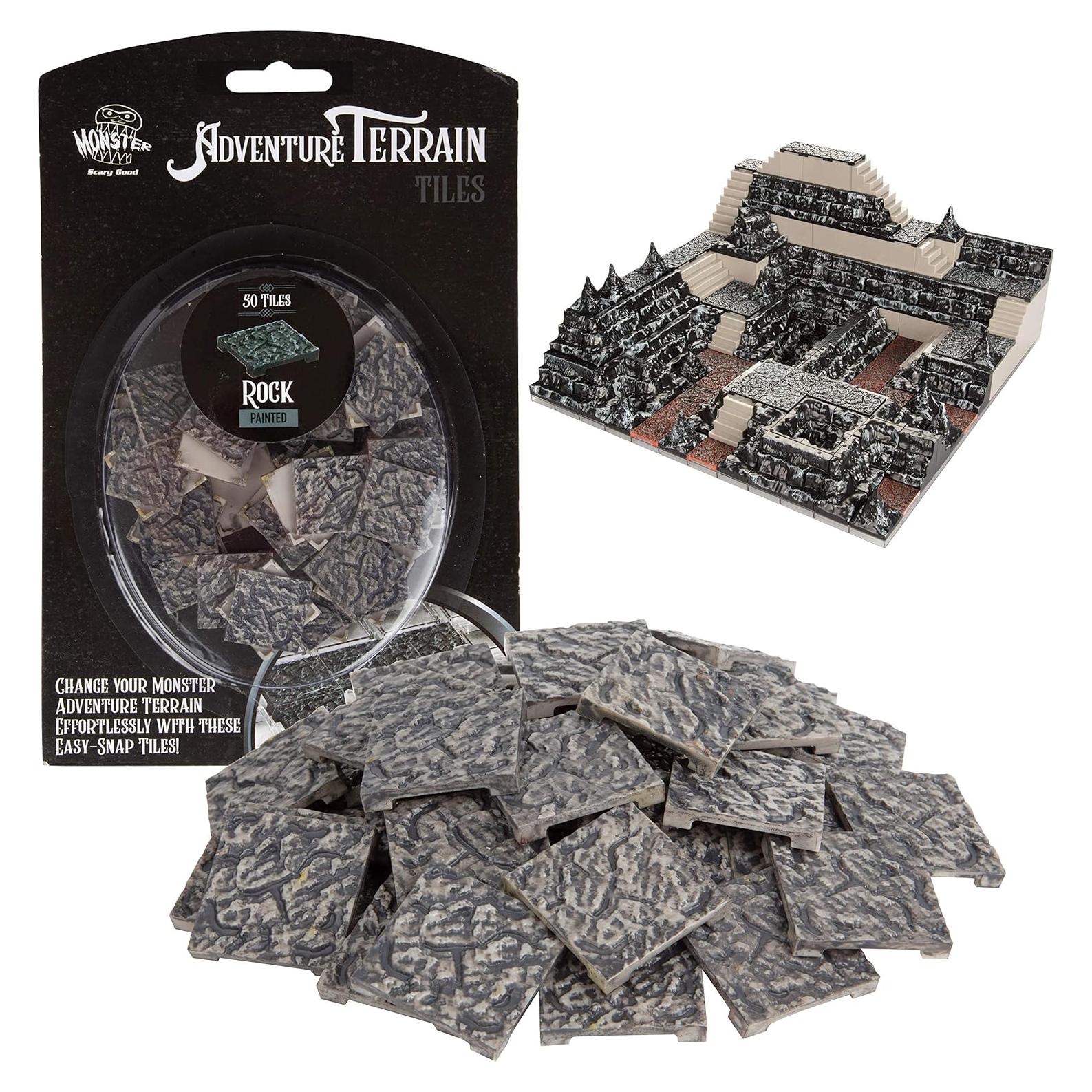 Baldosas de Roca Pintadas - Monster Protectors - 50 Piezas