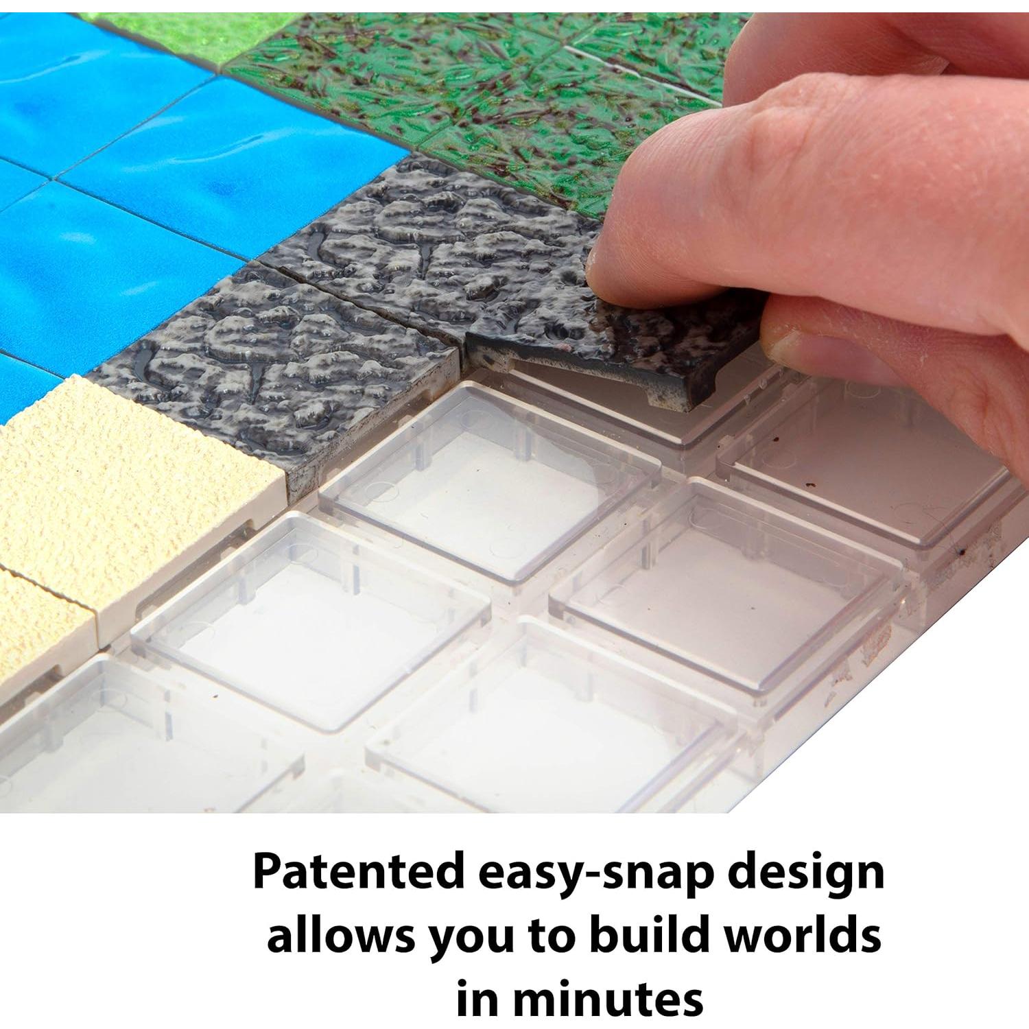 Baldosas de Roca Pintadas - Monster Protectors - 50 Piezas