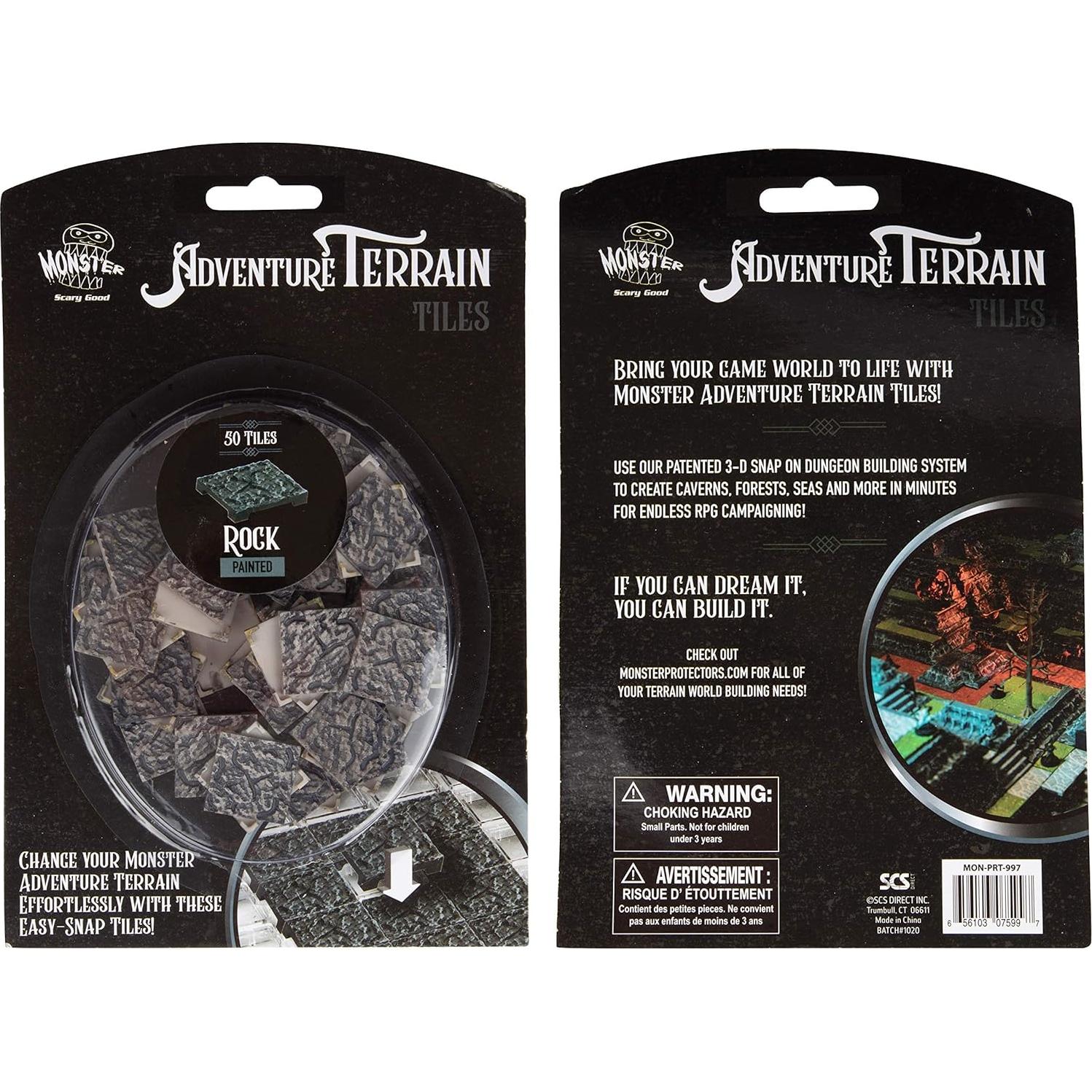 Baldosas de Roca Pintadas - Monster Protectors - 50 Piezas