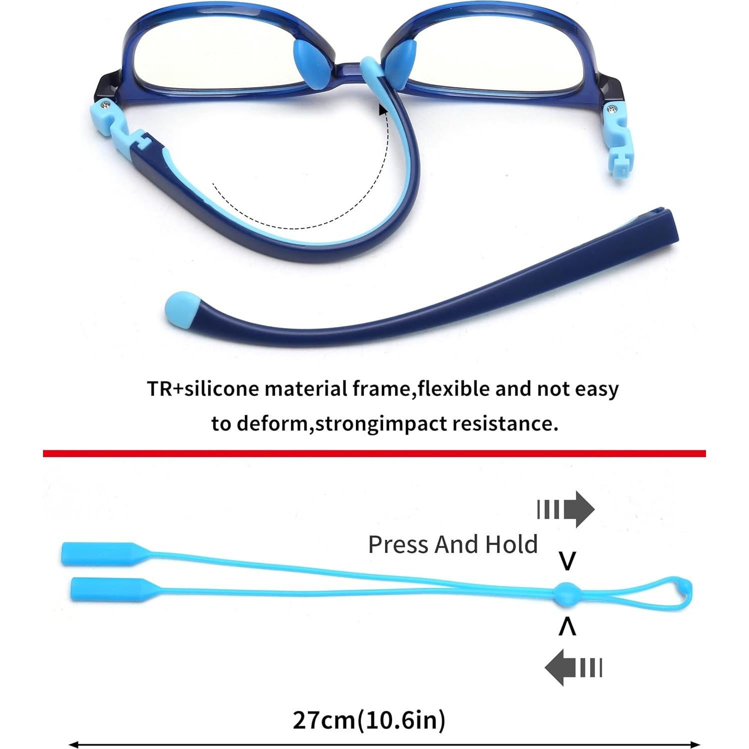 Gafas de Luz Azul JM para Niños 3-10 Años TR90 Anti Fatiga