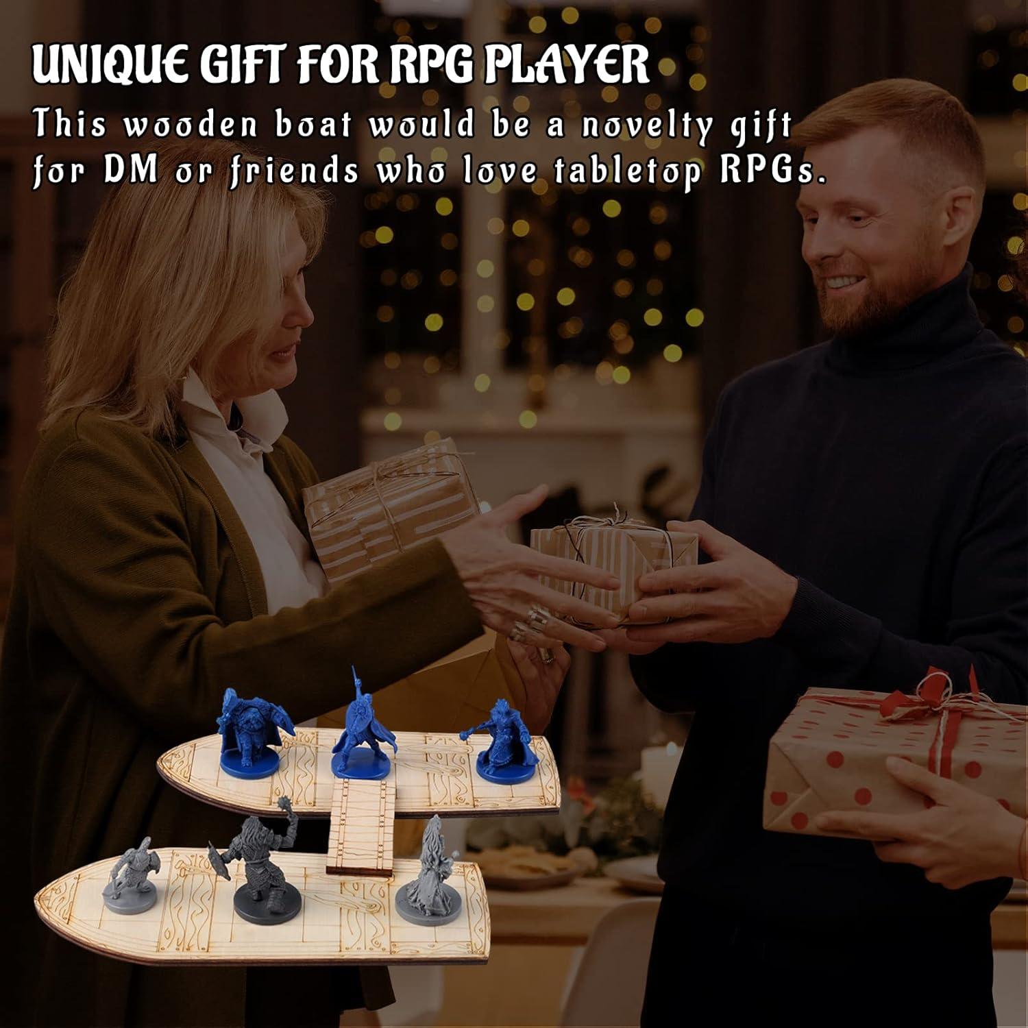 Bote de Remo de Madera CZYY para RPG 17.78x6.86 cm