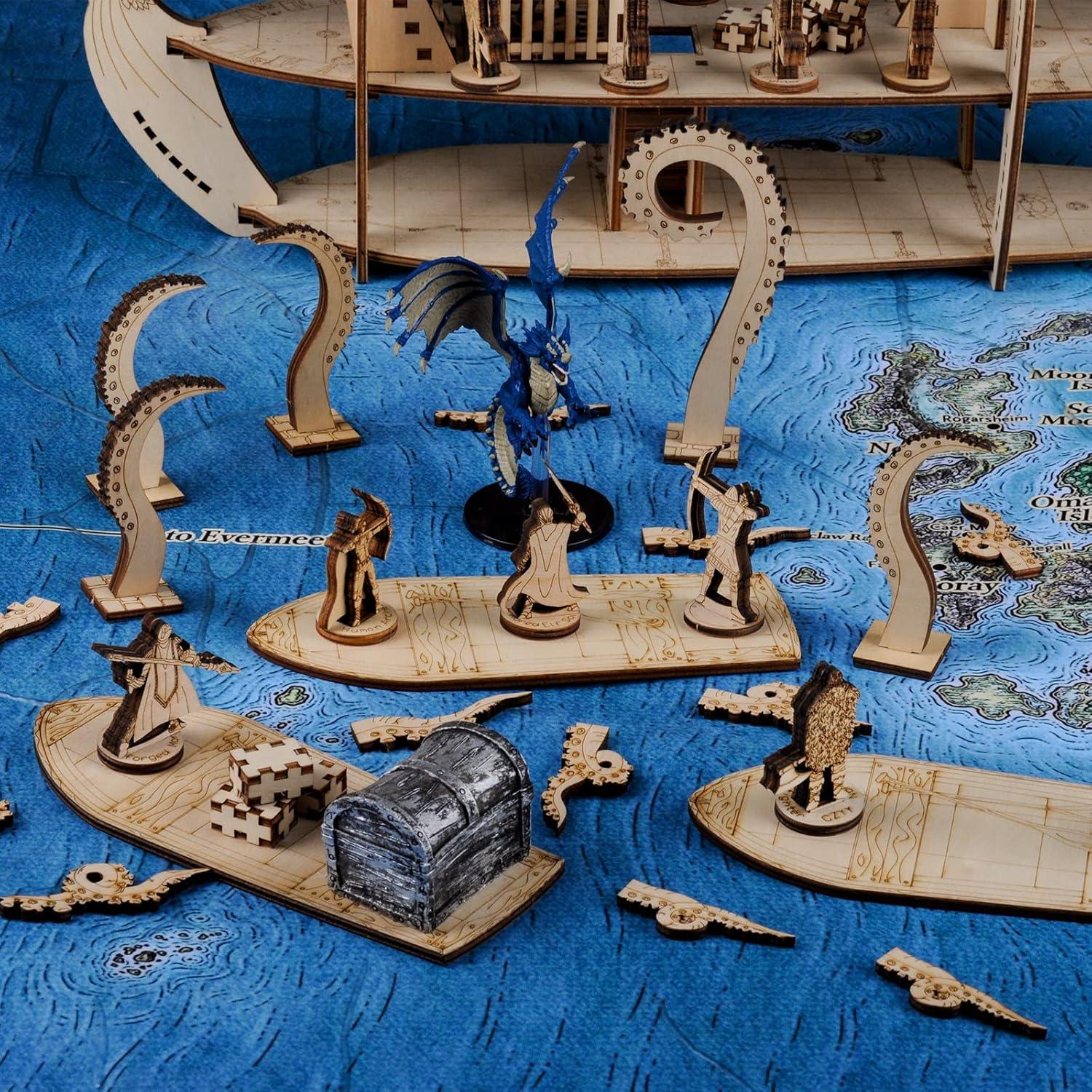 Bote de Remo de Madera CZYY para RPG 17.78x6.86 cm