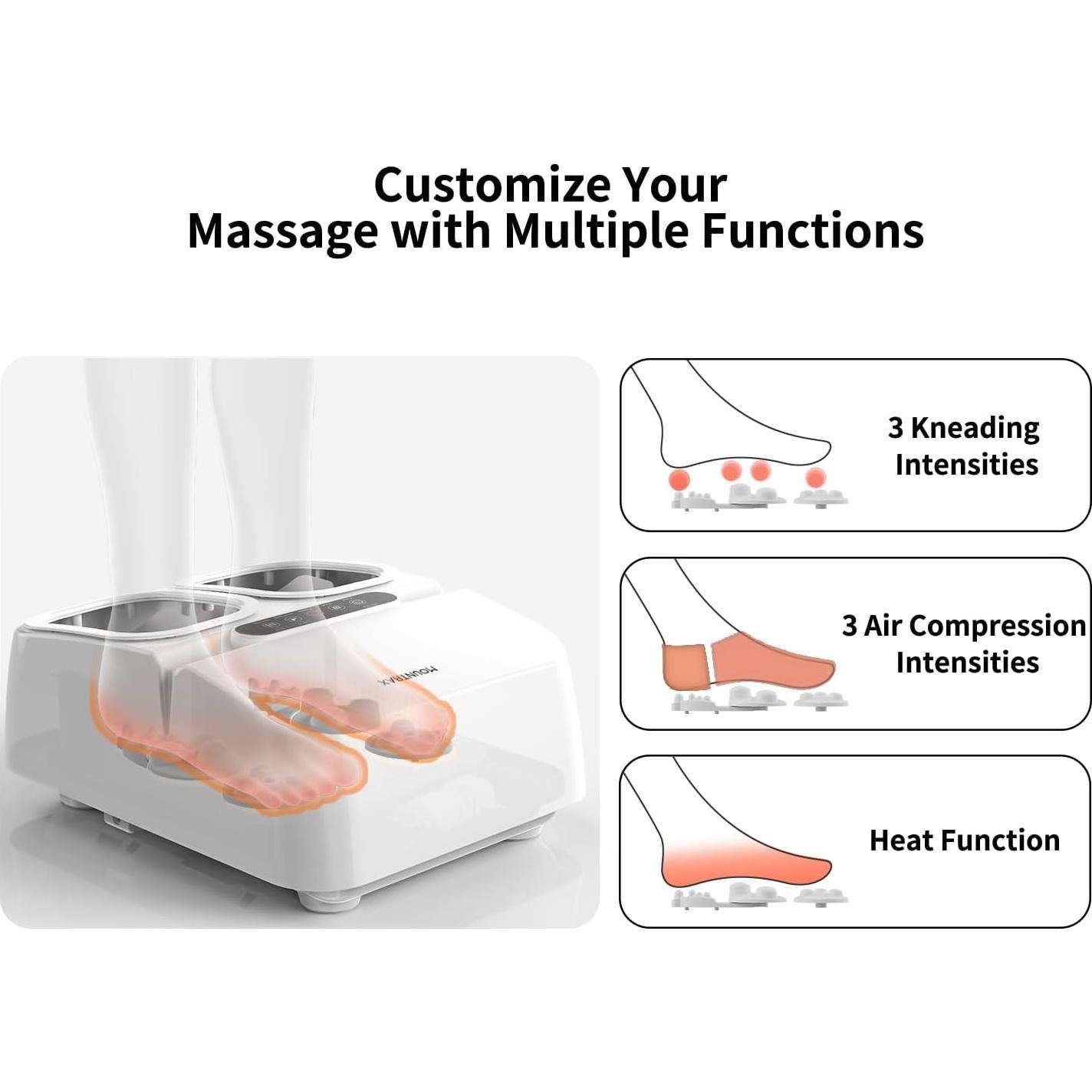 Masajeador de Pies Mountrax FM-003 con Calor y Control Remoto
