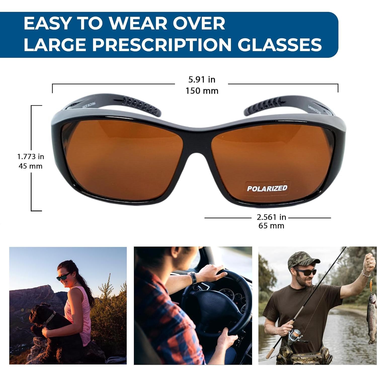 Gafas de Sol Polarizadas Blue Cut Fit Over para Hombres