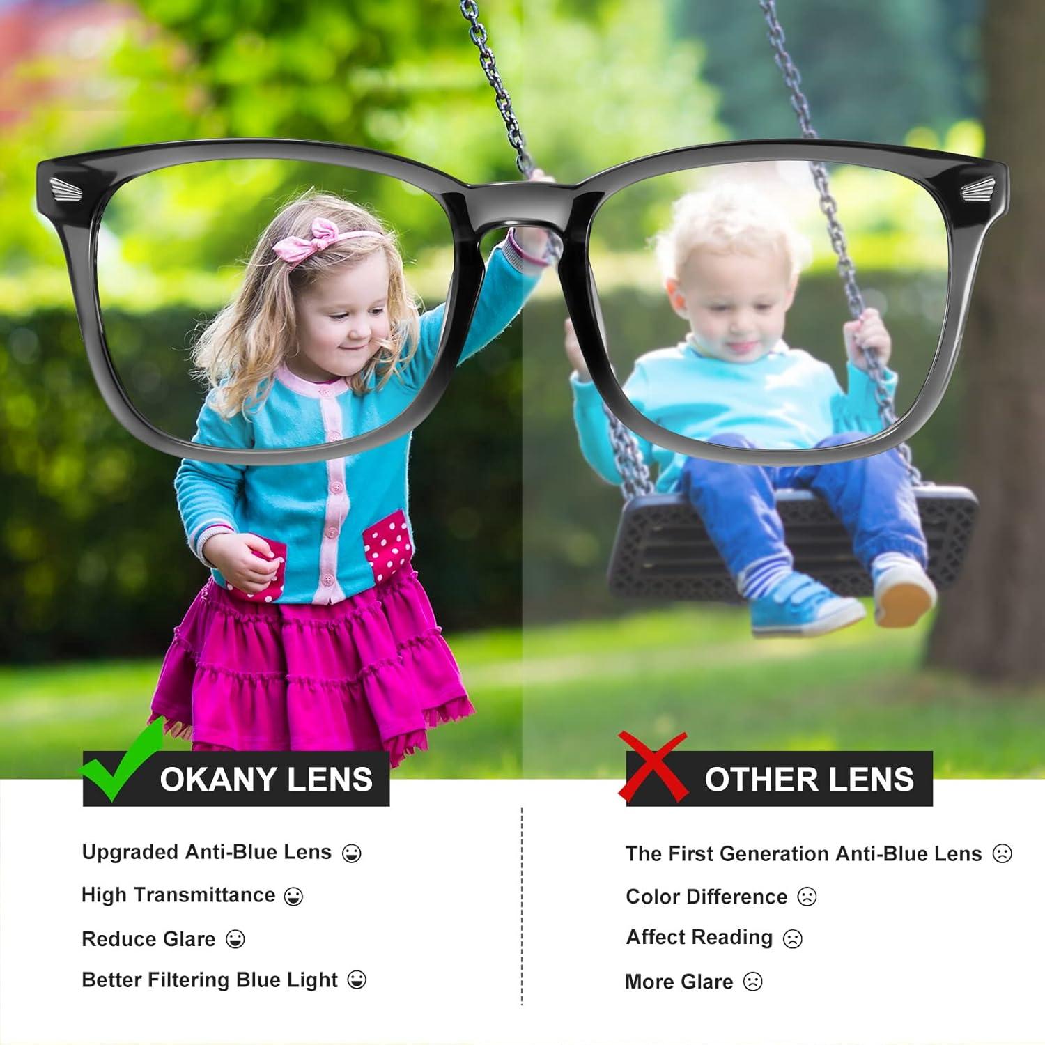 Gafas de luz azul Okany para niños 3 unidades anti deslumbramiento