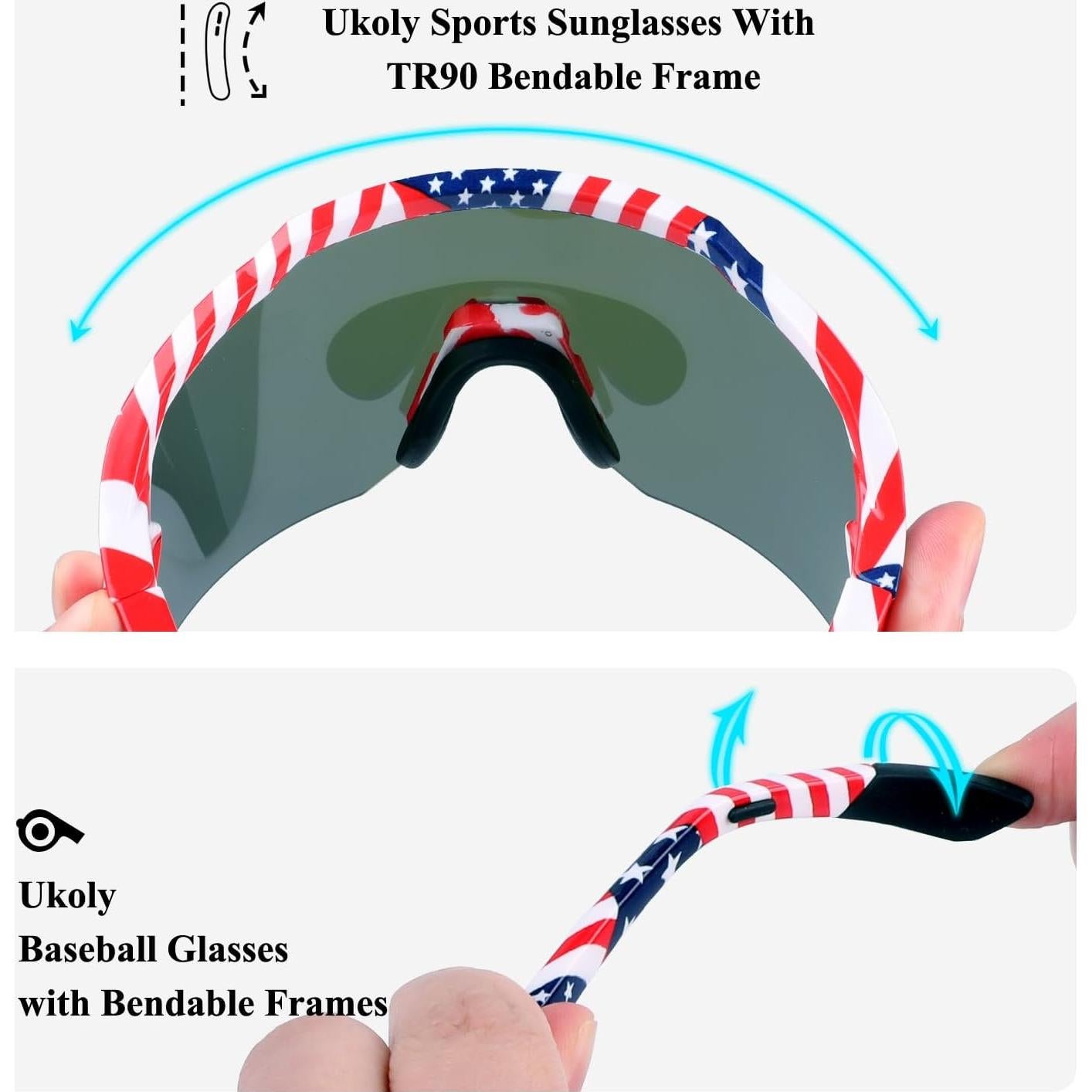 Gafas de sol deportivas Ukoly UV400 para hombres y mujeres