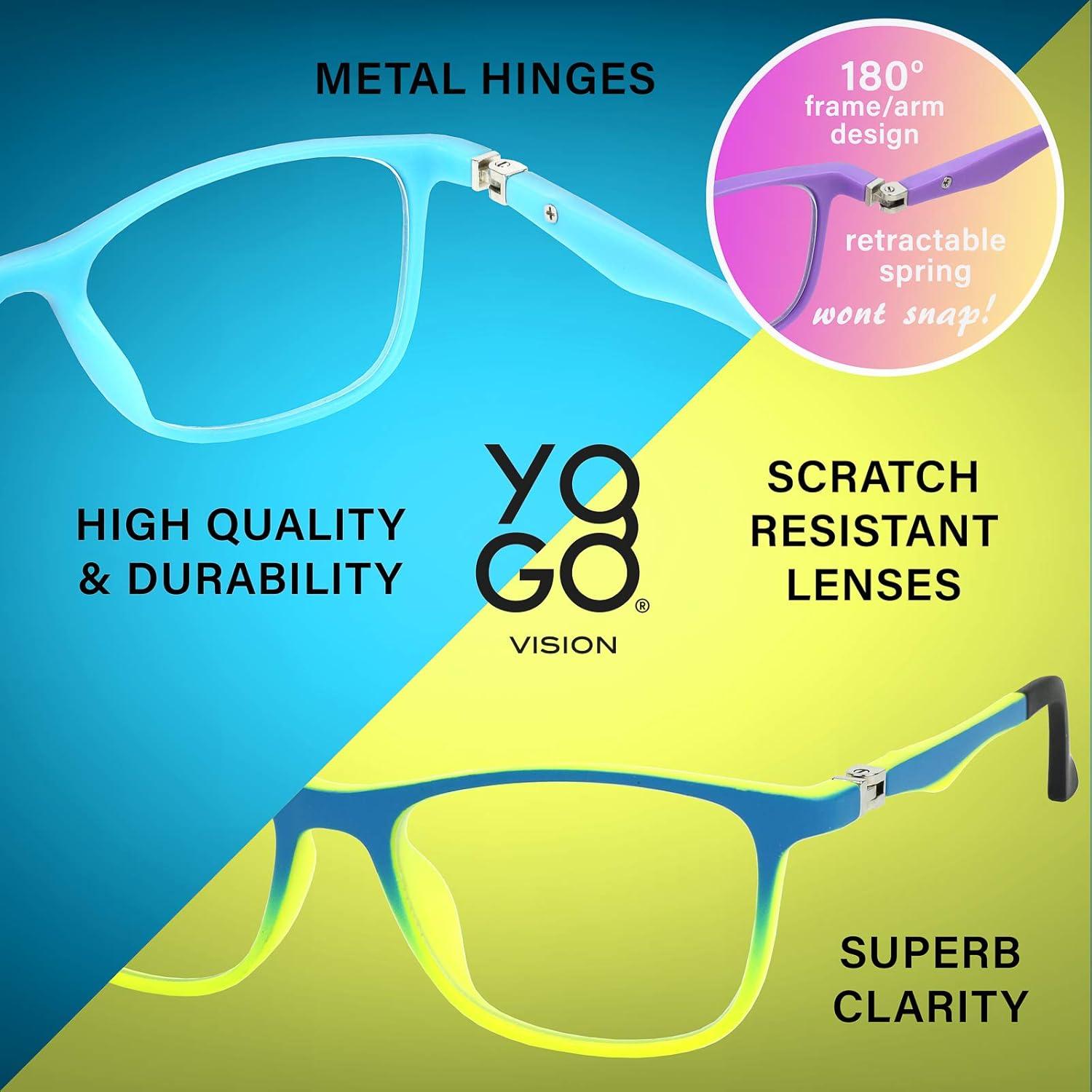 Gafas bloqueadoras de luz azul Yogo Vision Kids - Montura cuadrada