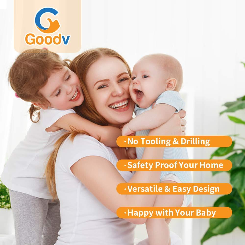 Cerradura Corredera para Niños SCOBUTY 4 Paquetes Gris