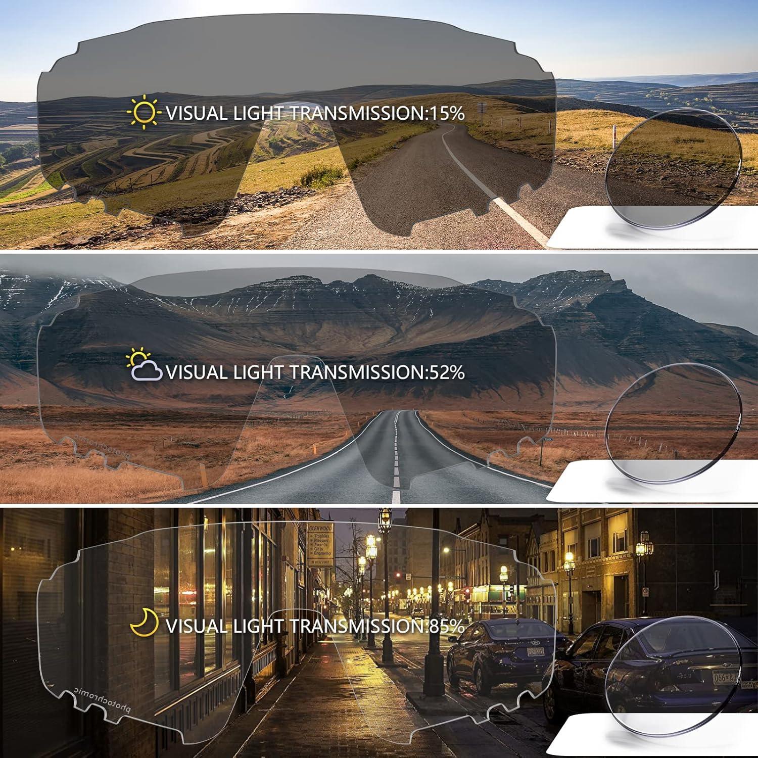 Gafas de Ciclismo Fotoquímicas KAPVOE HD UV400 Ajustables