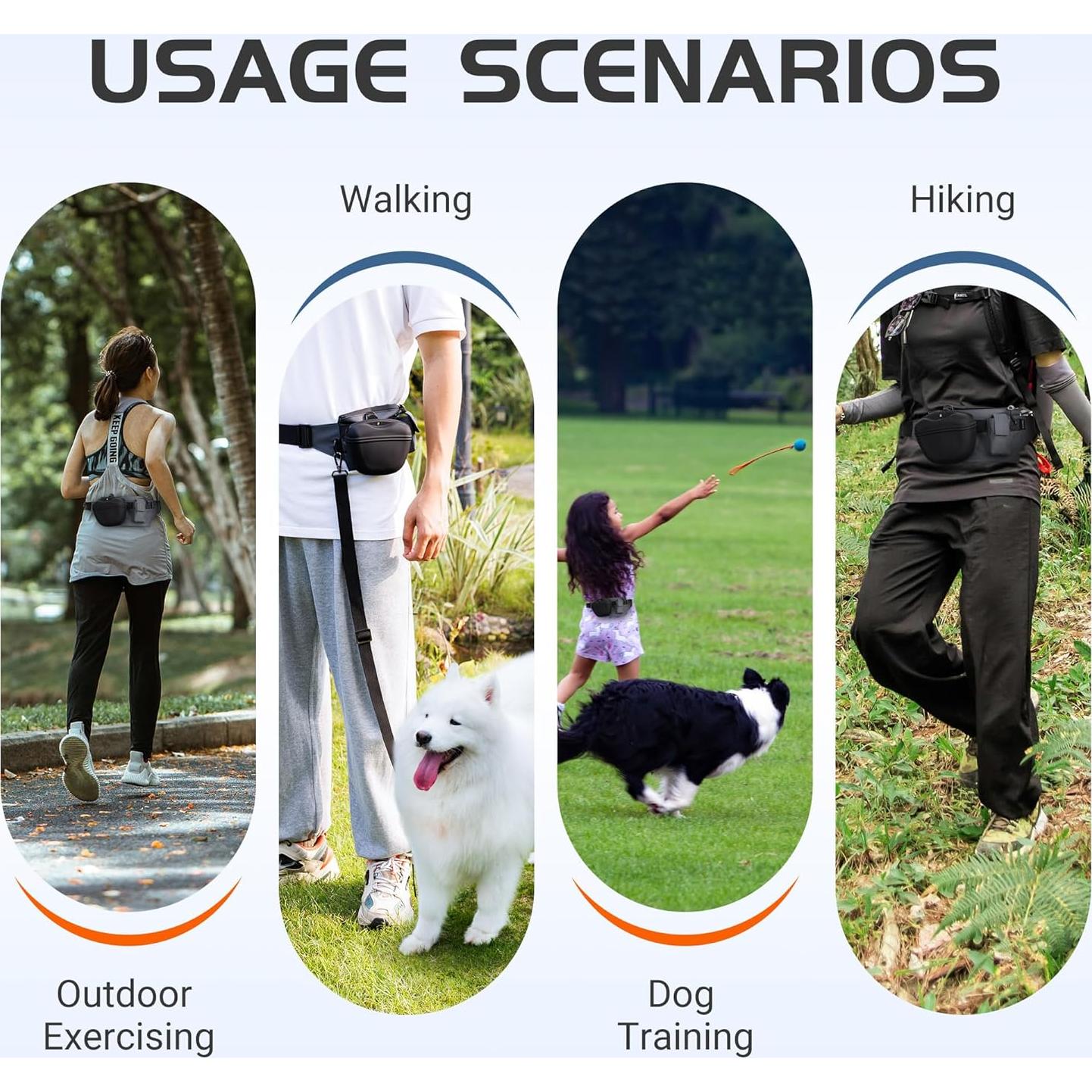 Bolsa de golosinas para perros Jinjiacheng 2 en 1 con clip