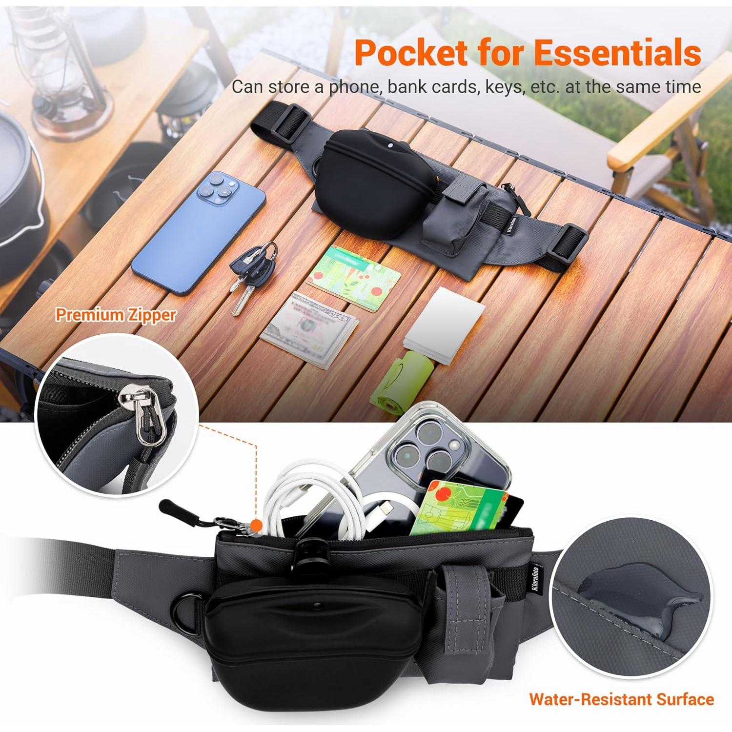 Bolsa de golosinas para perros Jinjiacheng 2 en 1 con clip