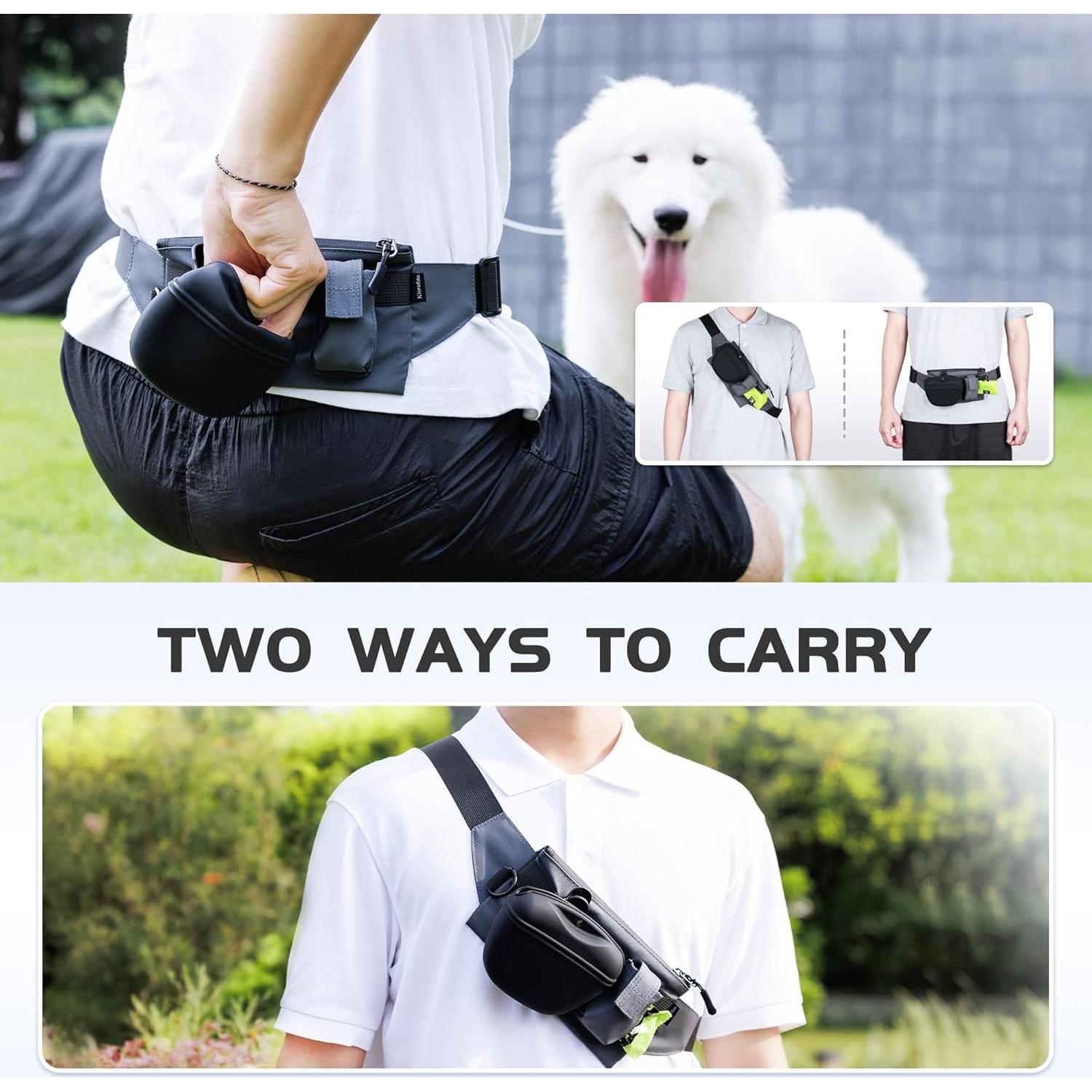 Bolsa de golosinas para perros Jinjiacheng 2 en 1 con clip