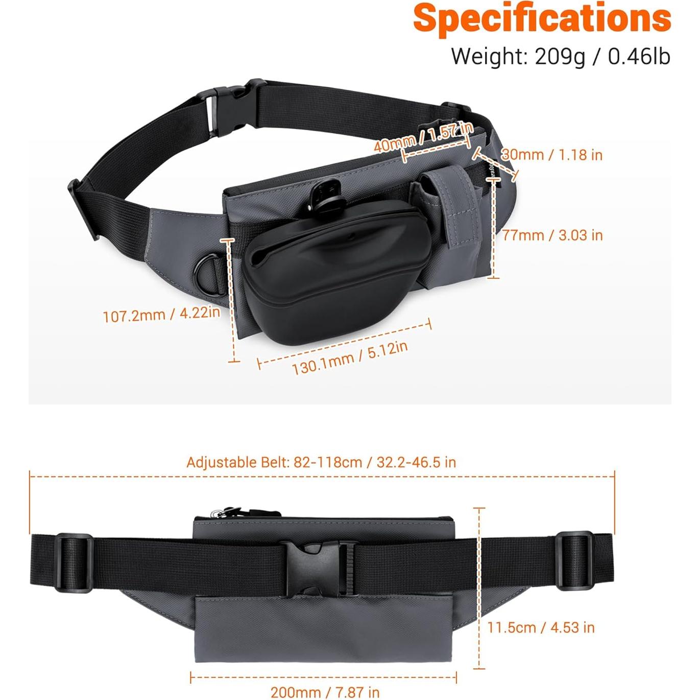 Bolsa de golosinas para perros Jinjiacheng 2 en 1 con clip