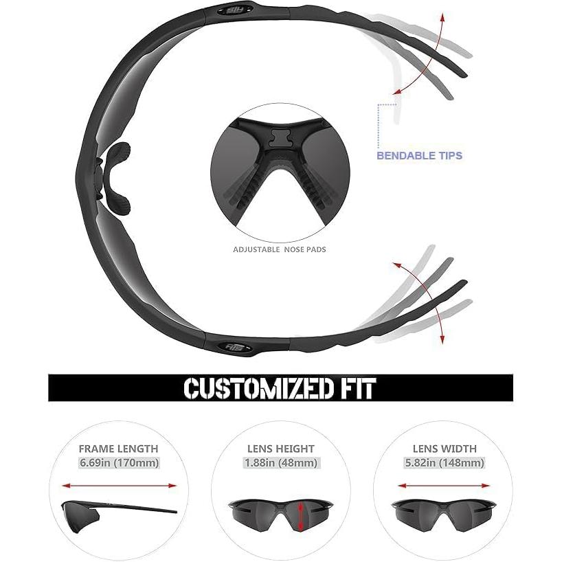 Gafas de Seguridad Táctica S53 Antiempañante para Tiro y Caza