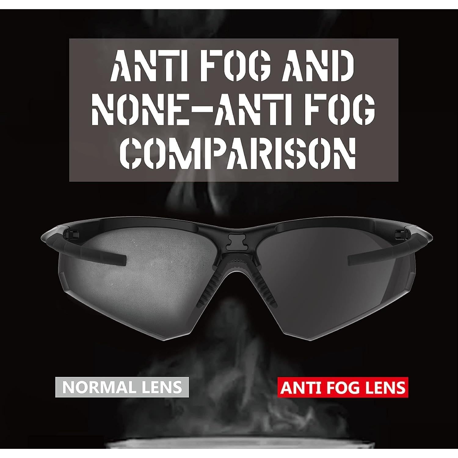 Gafas de Seguridad Táctica S53 Antiempañante para Tiro y Caza