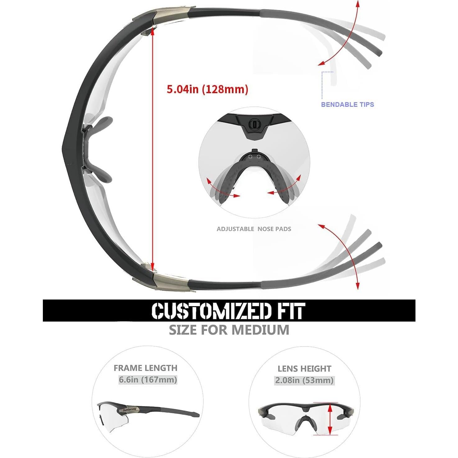 Gafas de Tiro Tácticas HTS HUNTERSKY ANSI Z87+ UV400