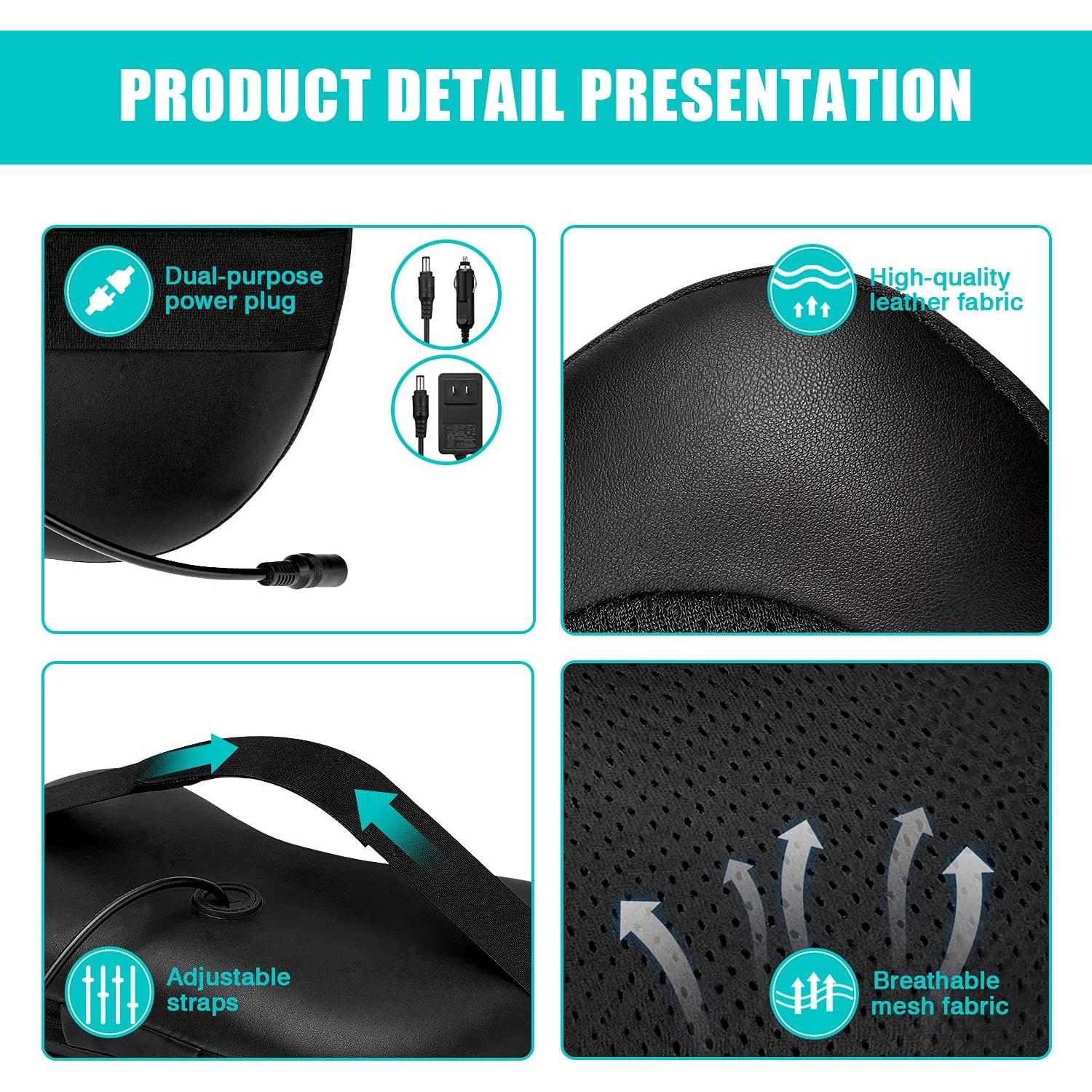 Masajeador de Espalda iKristin Shiatsu con Calor 3D