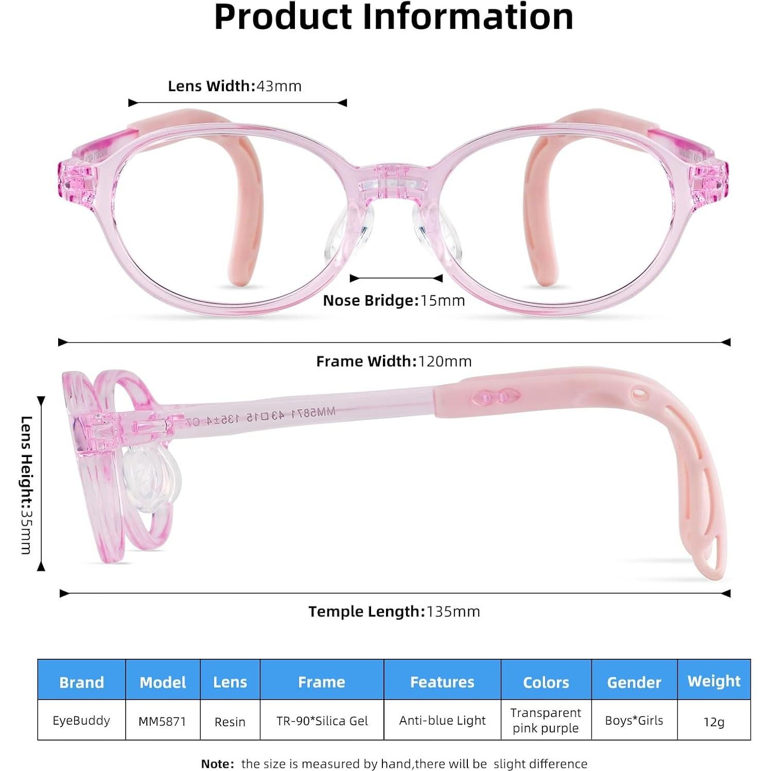 Gafas bloqueadoras de luz azul EYEBUDDY para niños 3-13 años