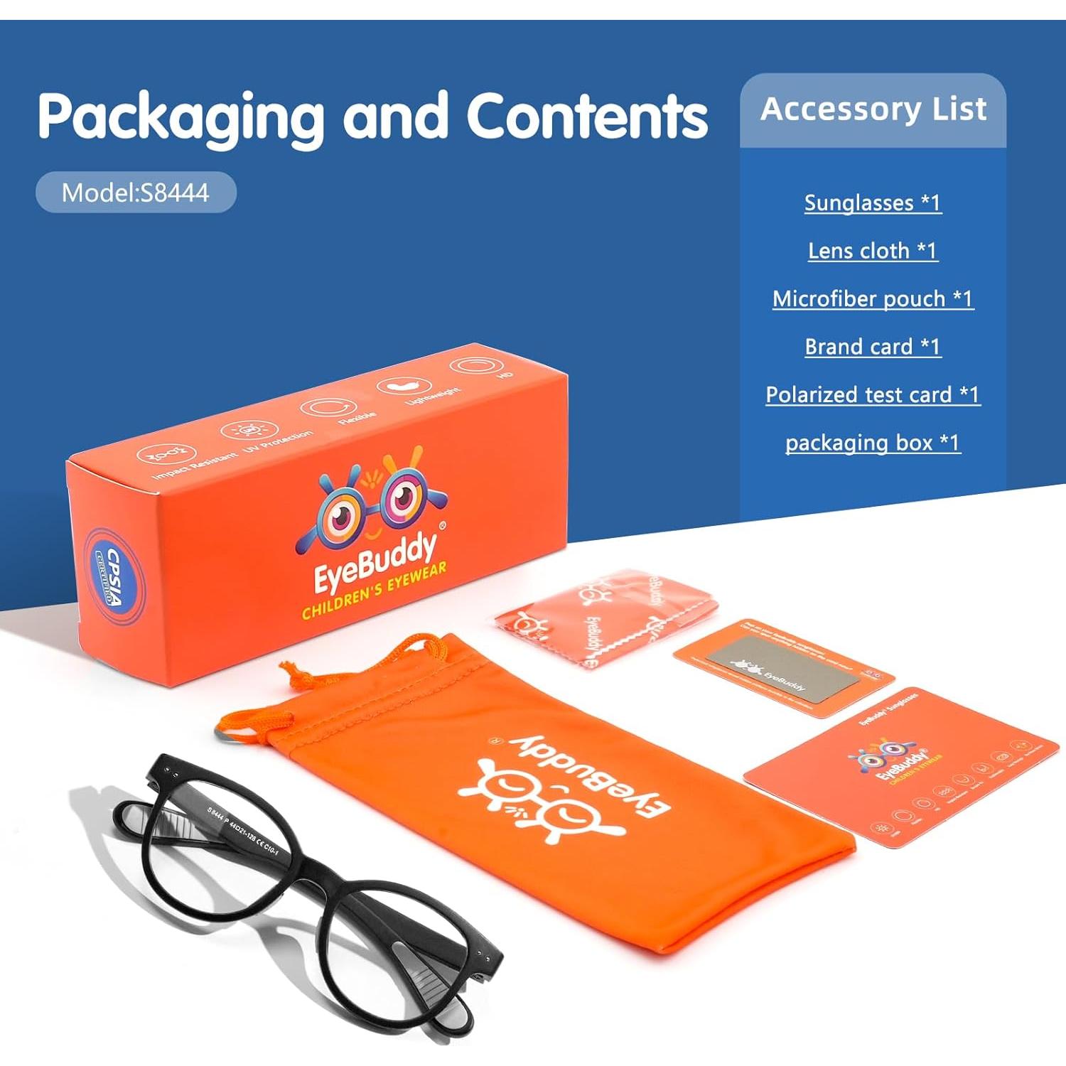 Gafas bloqueadoras de luz azul Eyebuddy para niños 5-12 años