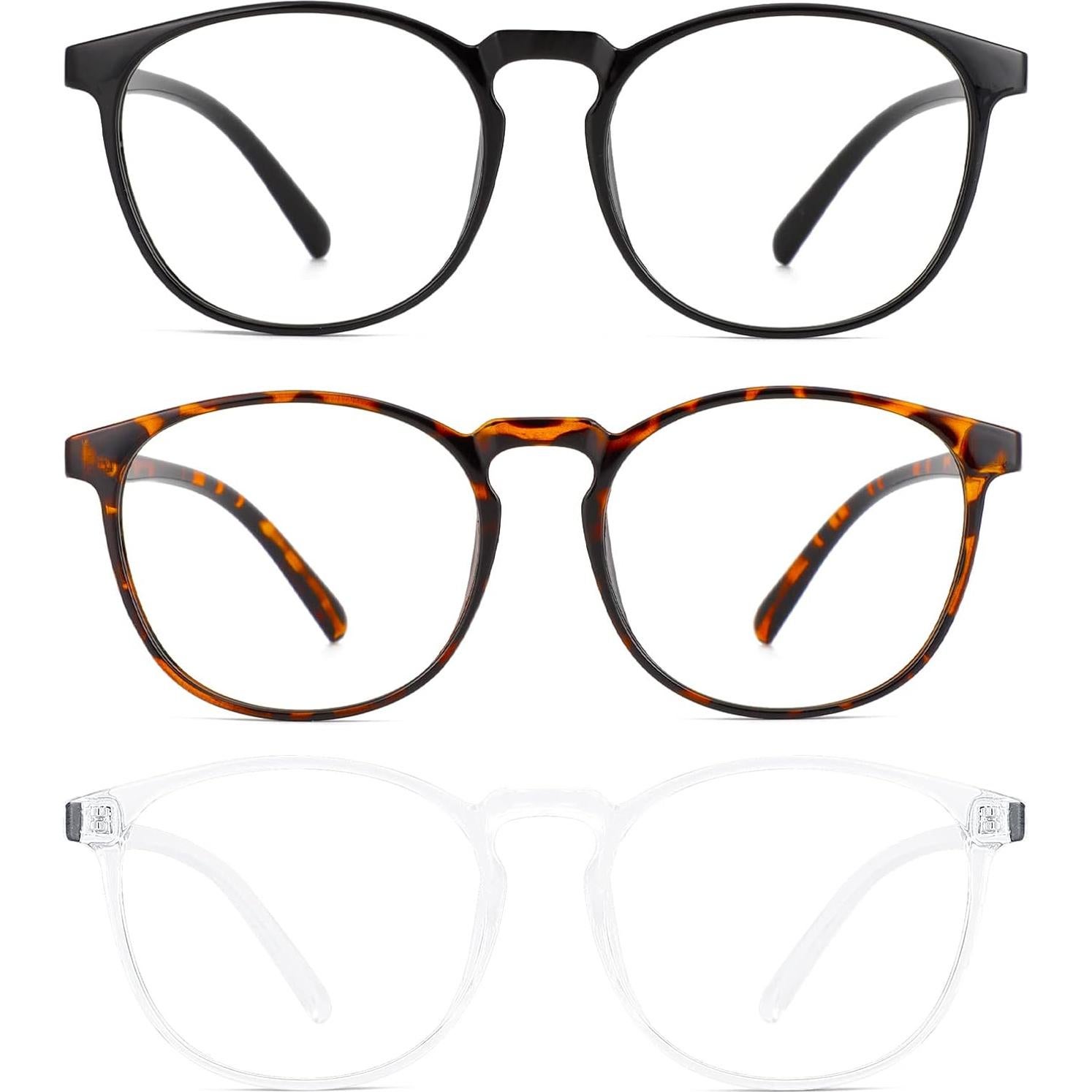 Gafas Anti Luz Azul Przene - 3 Paquetes Unisex Retro