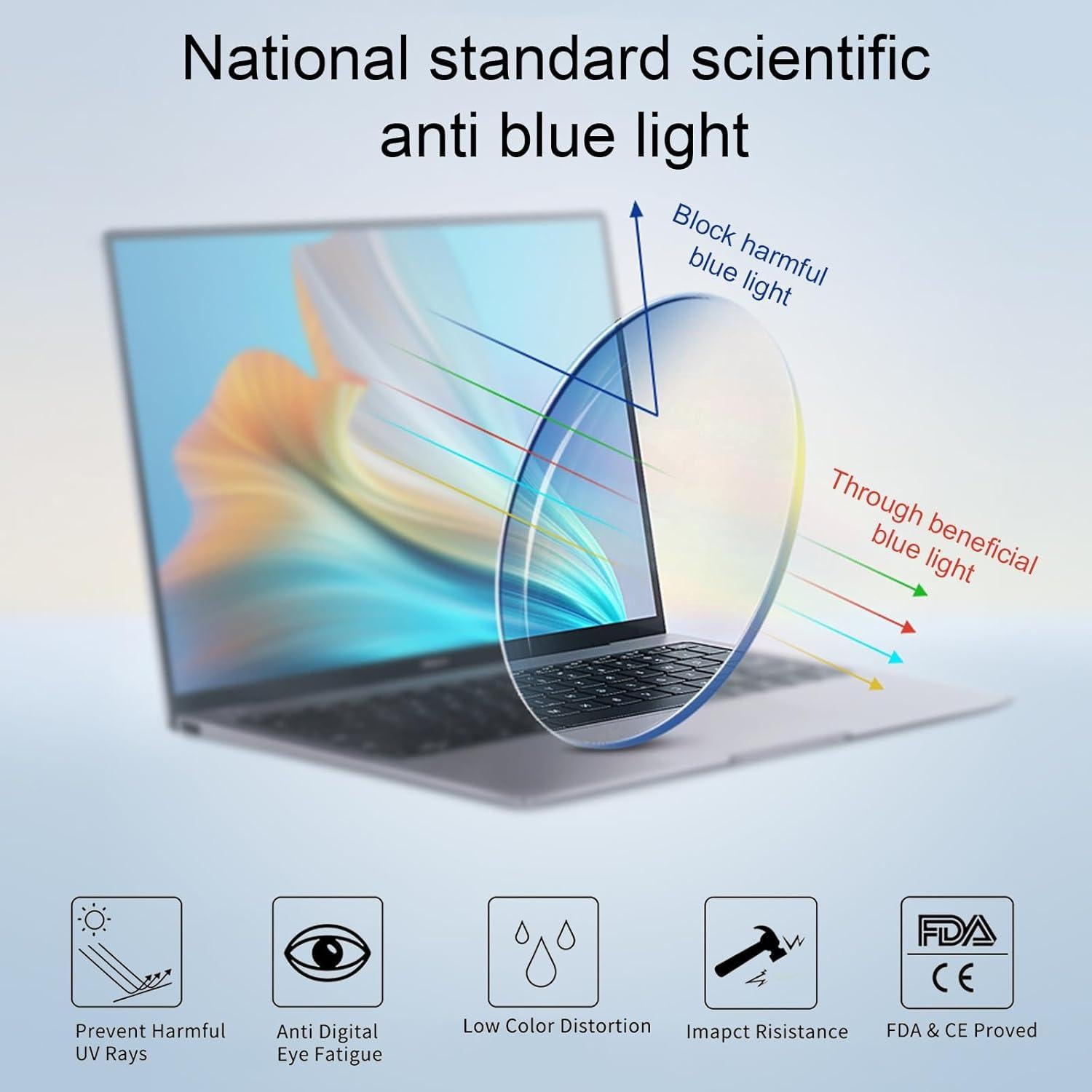 Gafas Anti Luz Azul Przene - 3 Paquetes Unisex Retro