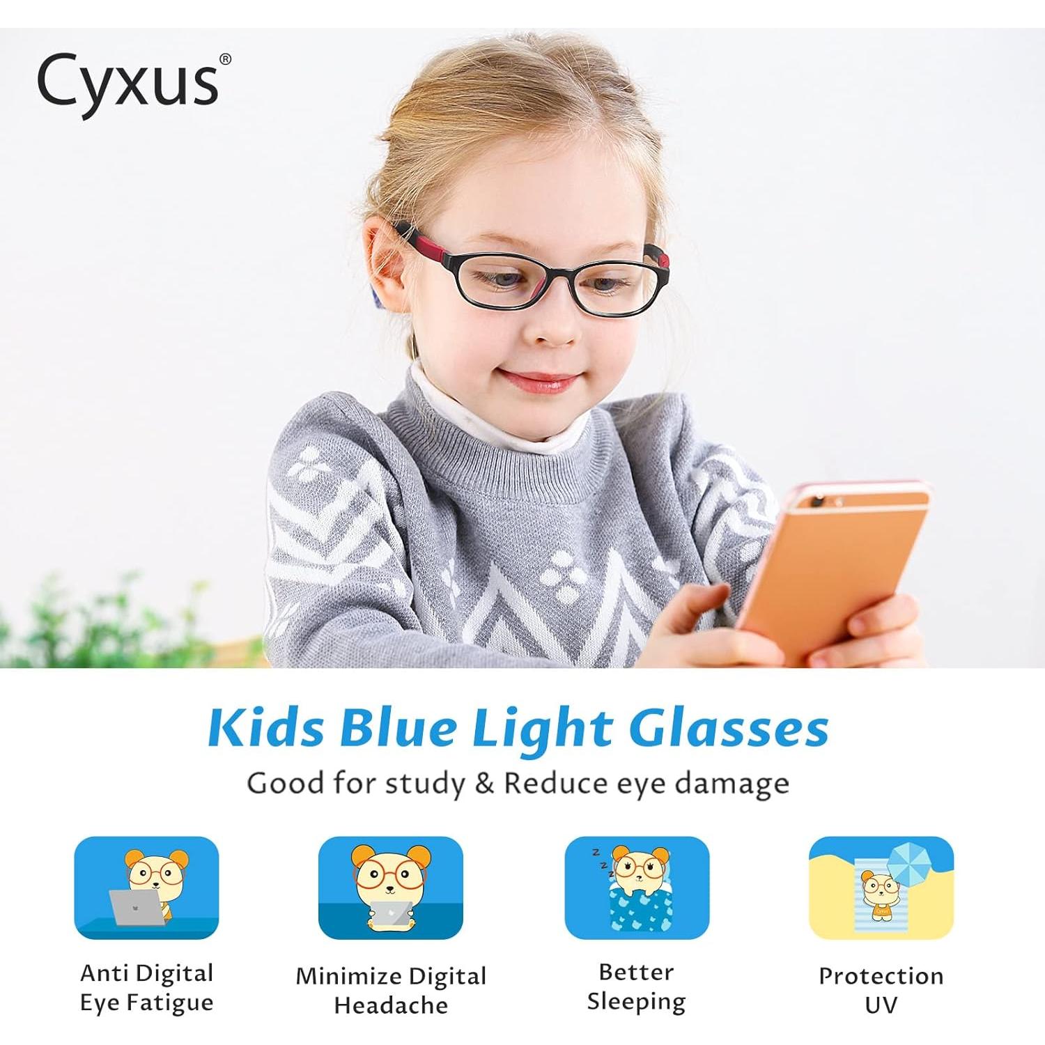 Gafas de Bloqueo de Luz Azul Cyxus para Niños 6-15 Años