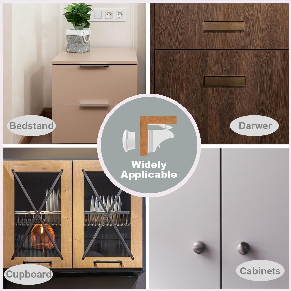 Cerraduras Magnéticas para Gabinetes Seguridad 8 Pzas