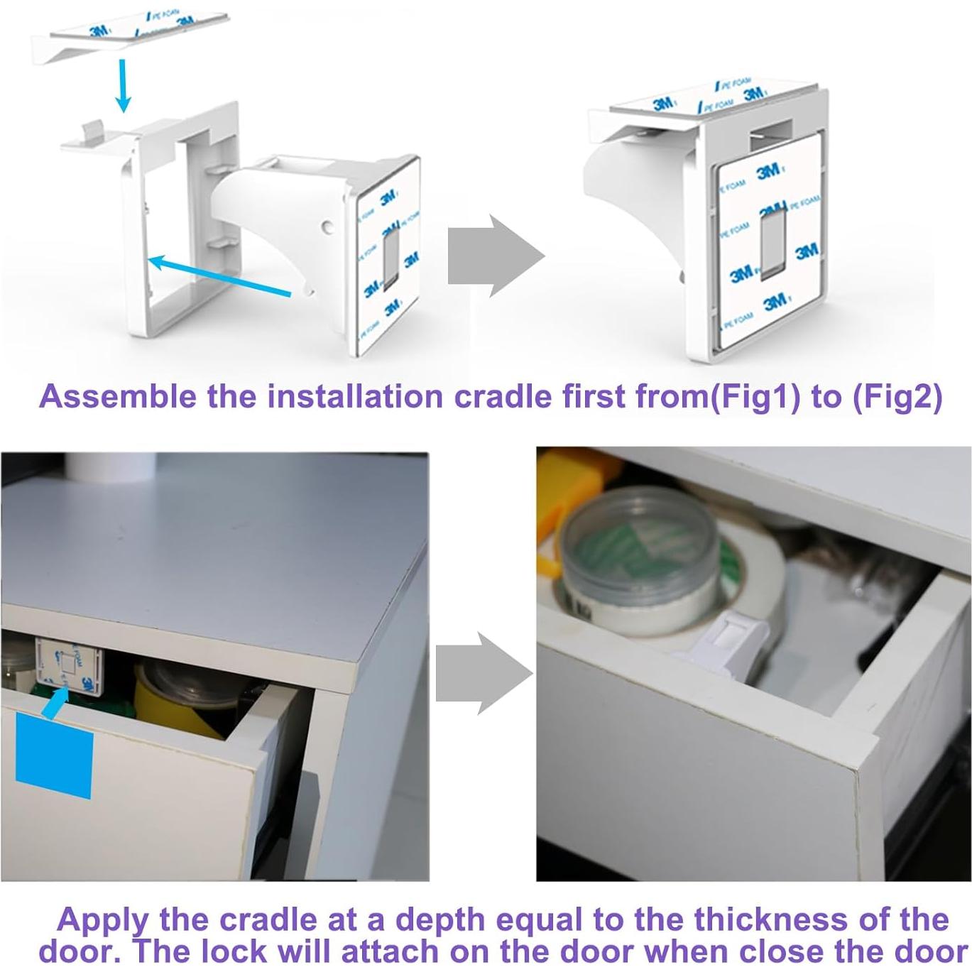 Cerraduras Magnéticas para Gabinetes Seguridad 8 Pzas