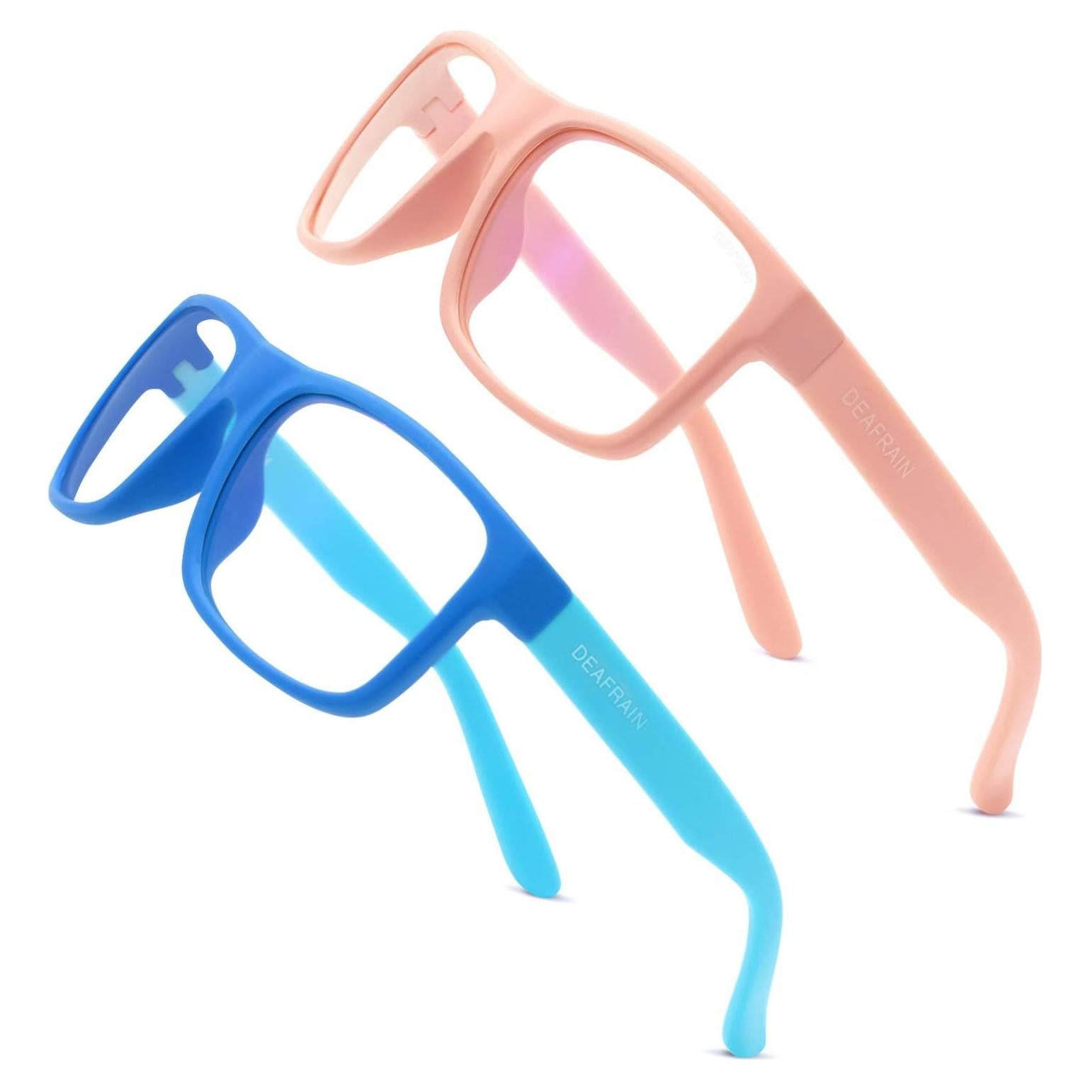 Gafas bloqueadoras de luz azul DEAFRAIN para niños UV400 - 2 pares