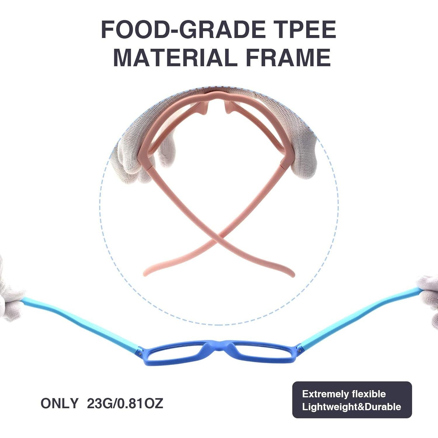 Gafas bloqueadoras de luz azul DEAFRAIN para niños UV400 - 2 pares