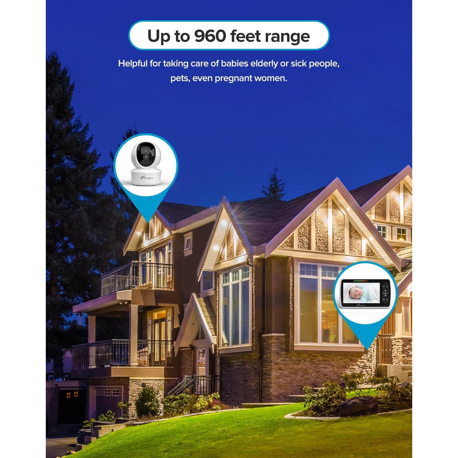 Monitor de Bebé iFamily SM650 - Pantalla 5" y 30h Batería