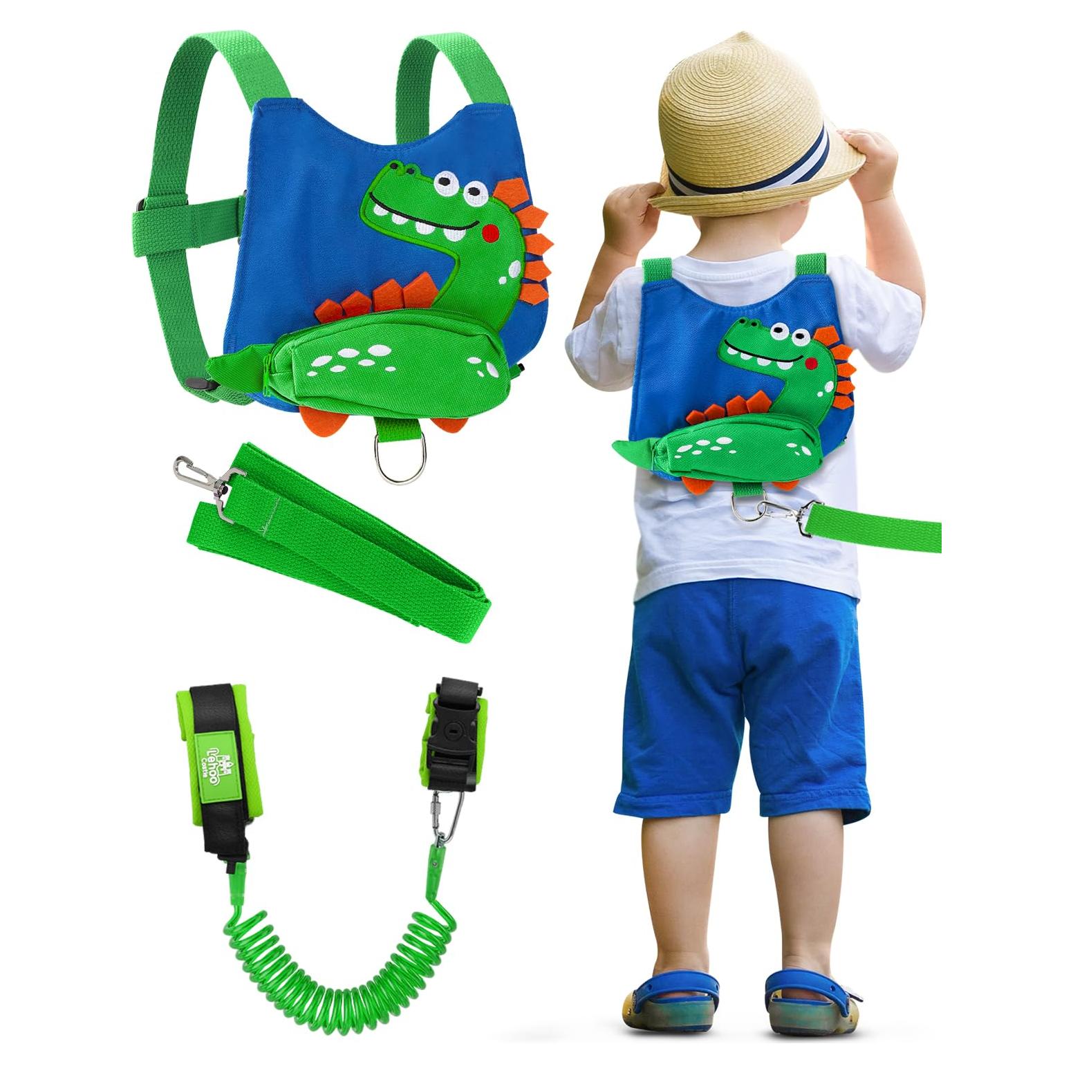 Arnés Lehoo Castle para Niños 4 en 1 con Correa Dinosaurio