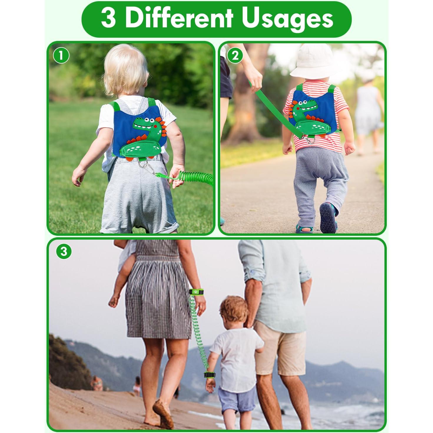 Arnés Lehoo Castle para Niños 4 en 1 con Correa Dinosaurio