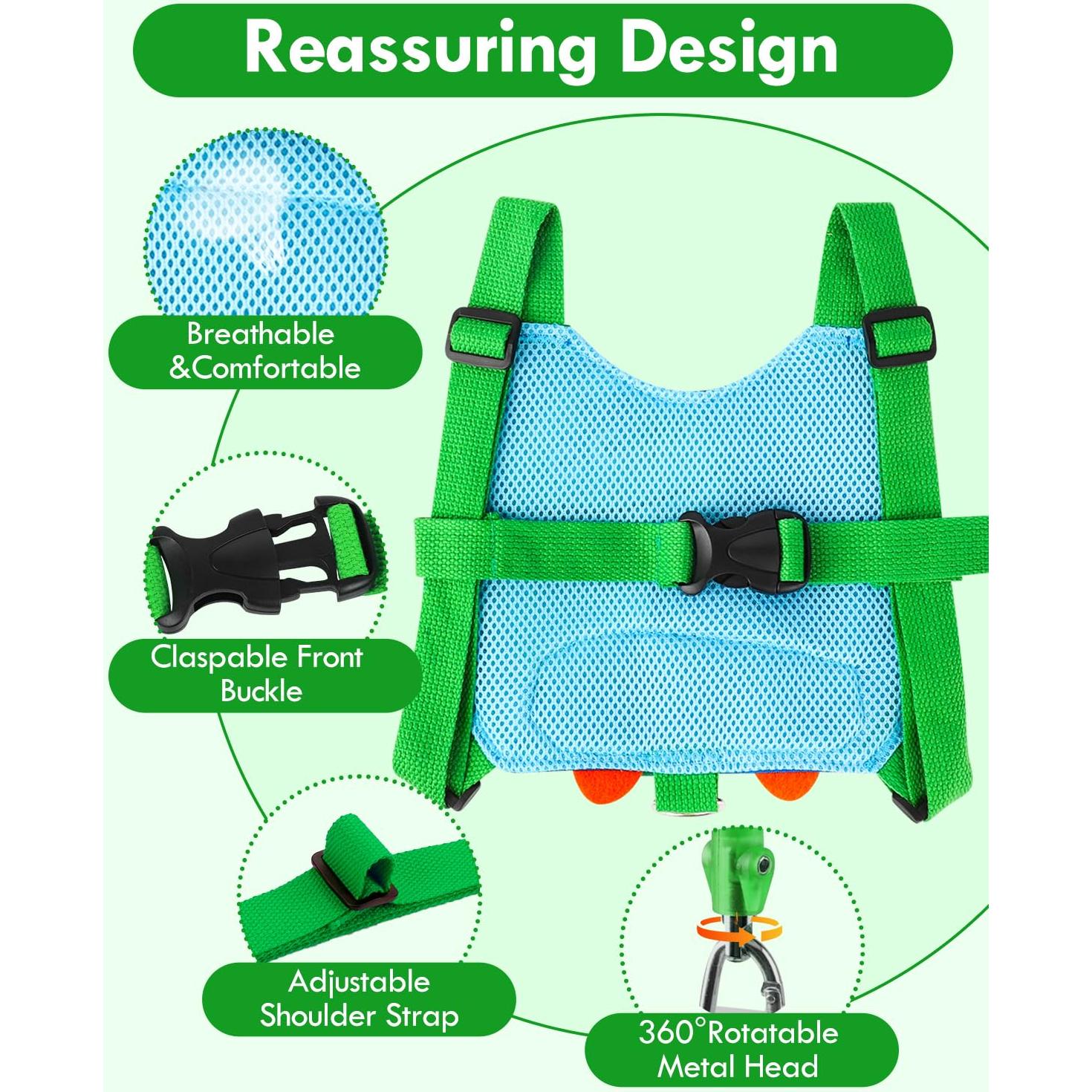 Arnés Lehoo Castle para Niños 4 en 1 con Correa Dinosaurio