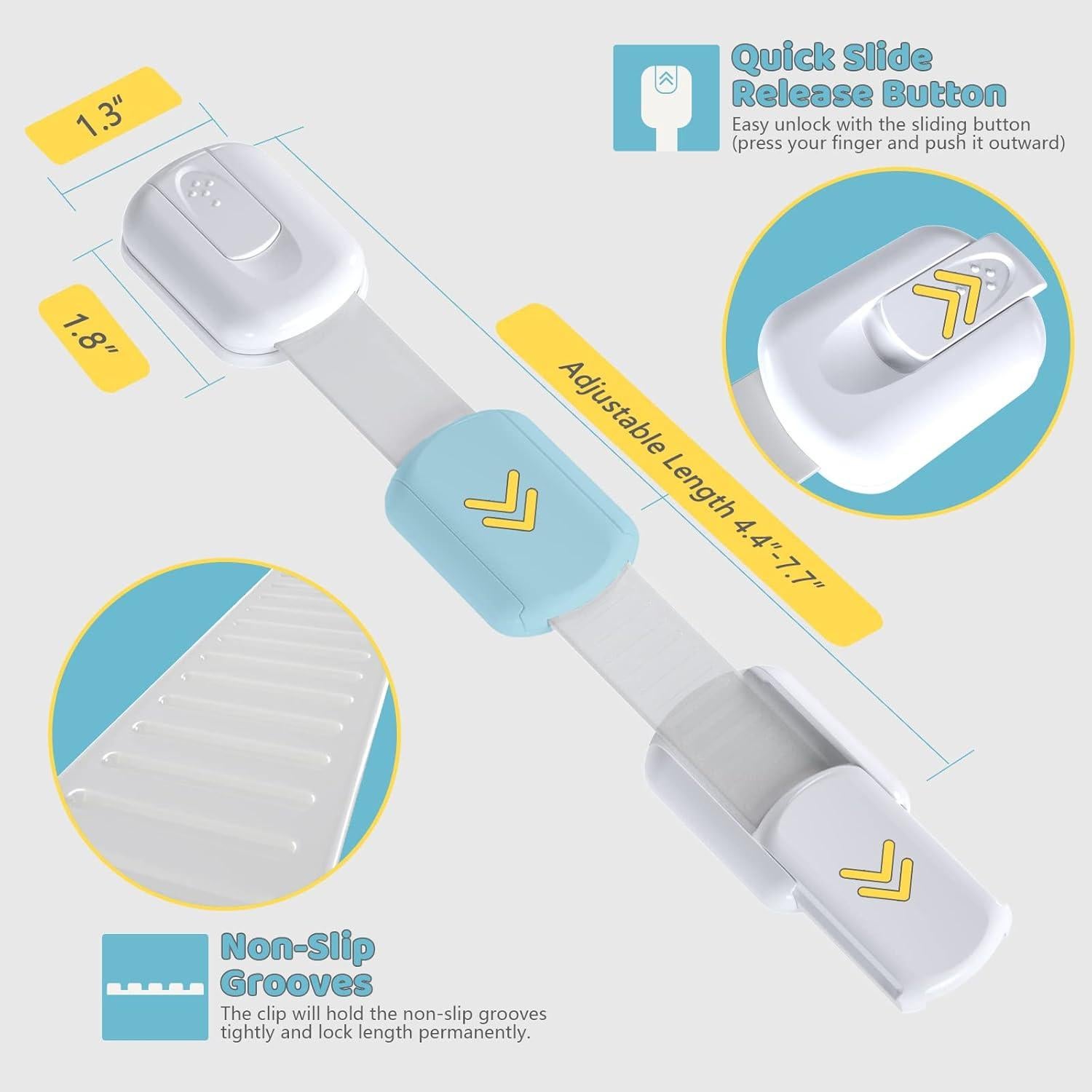 Pestillos de Gabinete 4our Kiddies 14 Unidades Seguridad Bebés