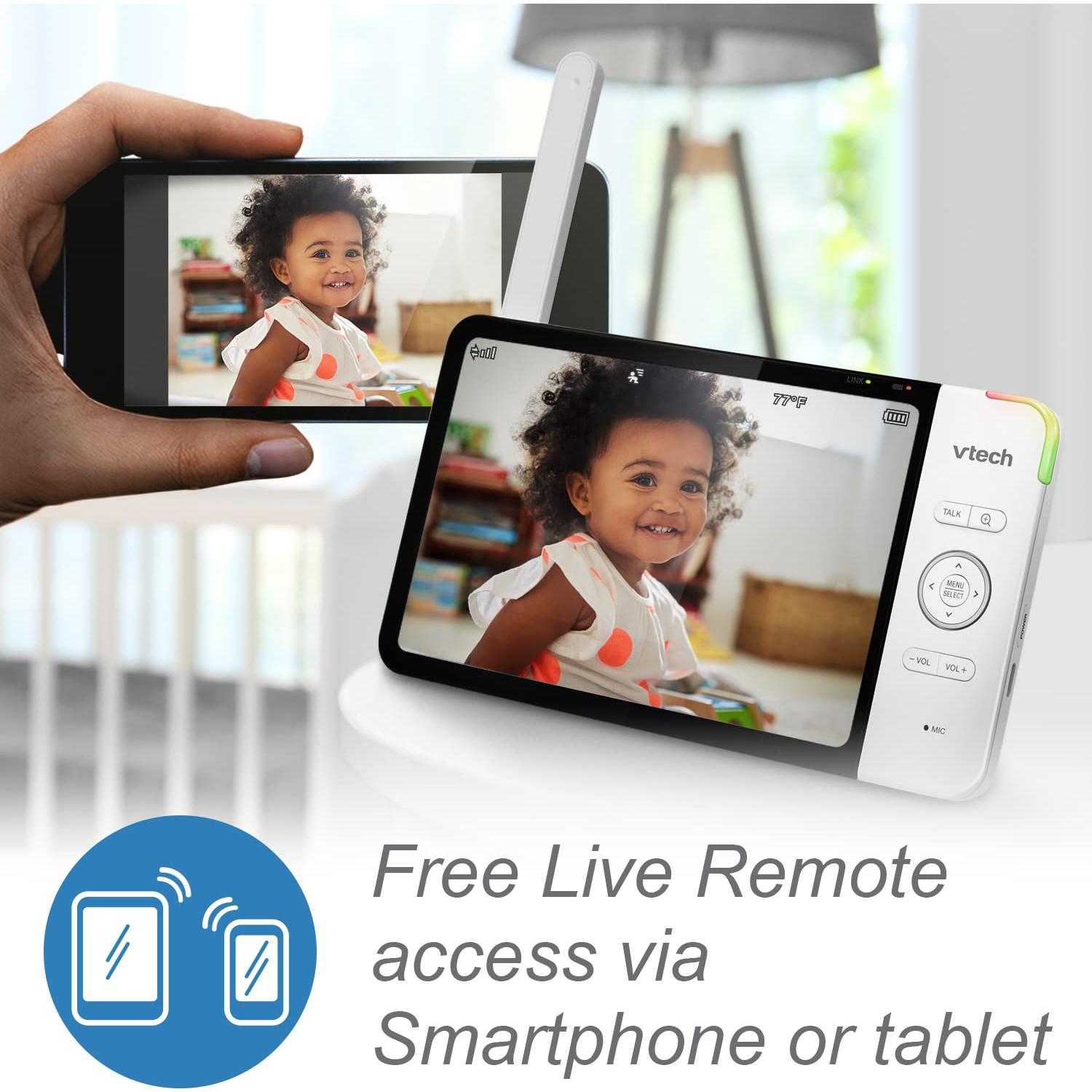 Monitor de Bebé VTech RM7764-2HD WiFi 2 Cámaras 7" HD