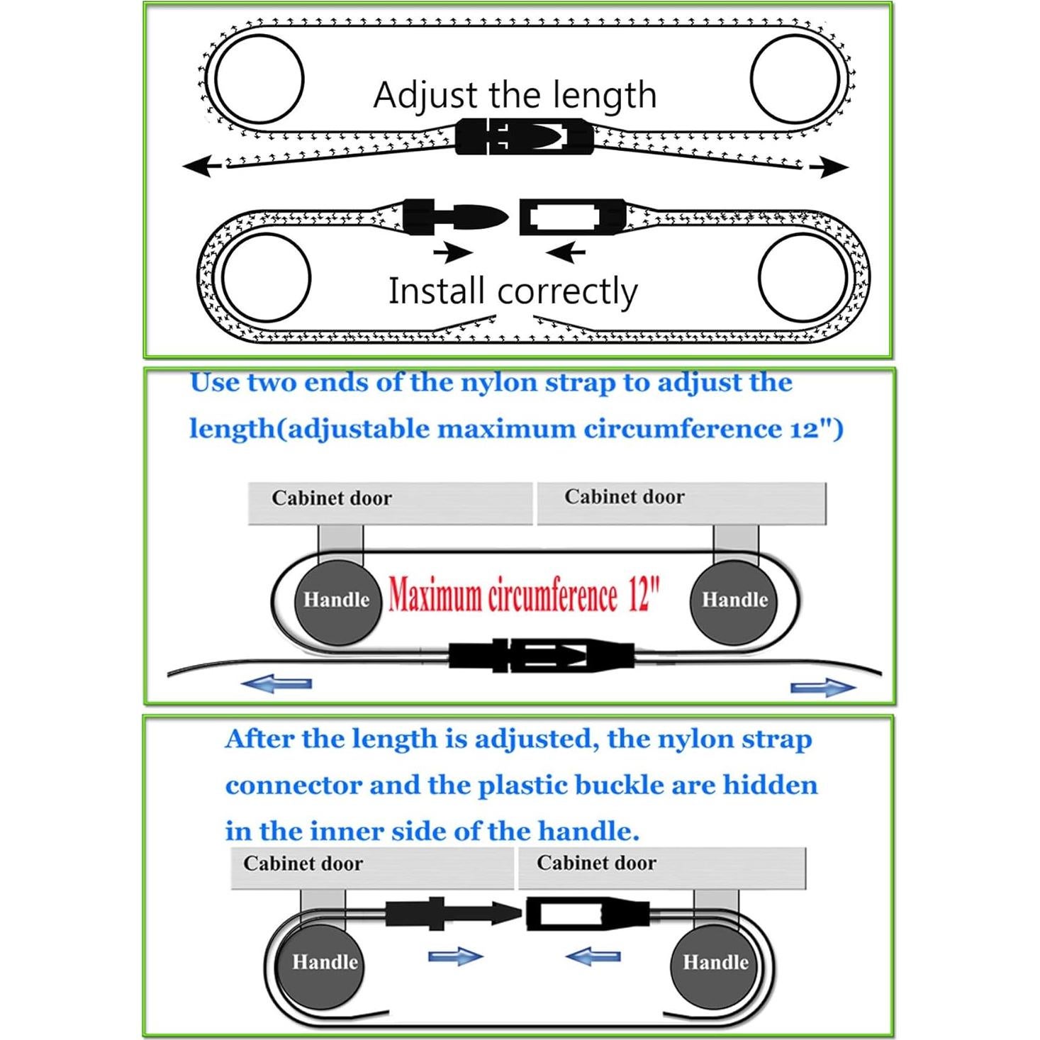 Cerradura de Seguridad para Bebés EQS-4W - Paquete de 3 Negro