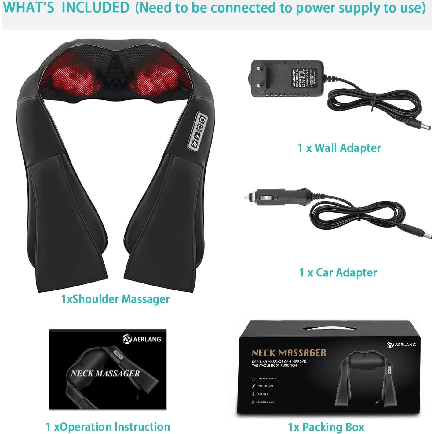 Masajeador Shiatsu AERLANG para Espalda y Cuello con Calor