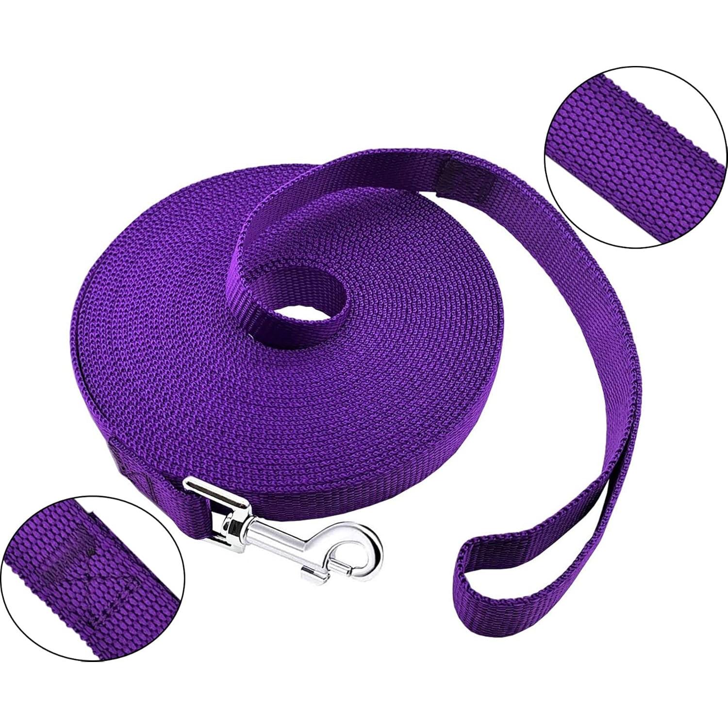 Correa Larga para Perros PETGOGO 1" x 9,14 m Púrpura