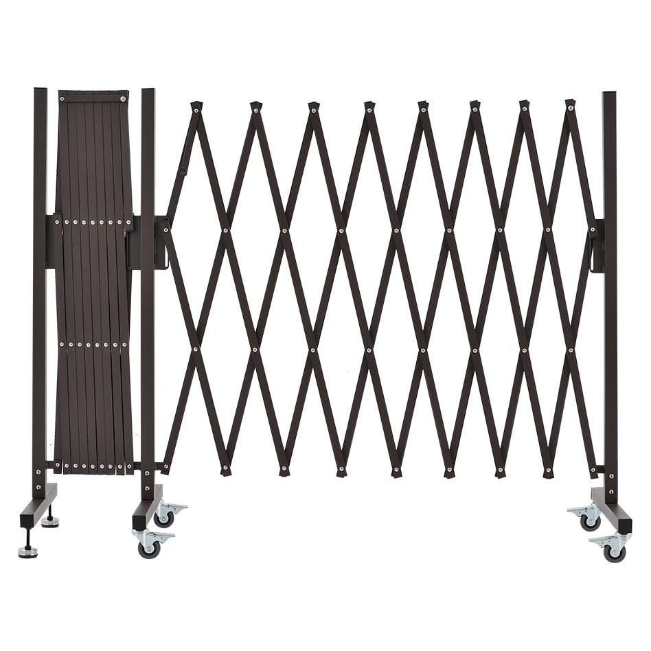 Barricada Metálica Expandible GYMTIME 7m con Ruedas Marrón